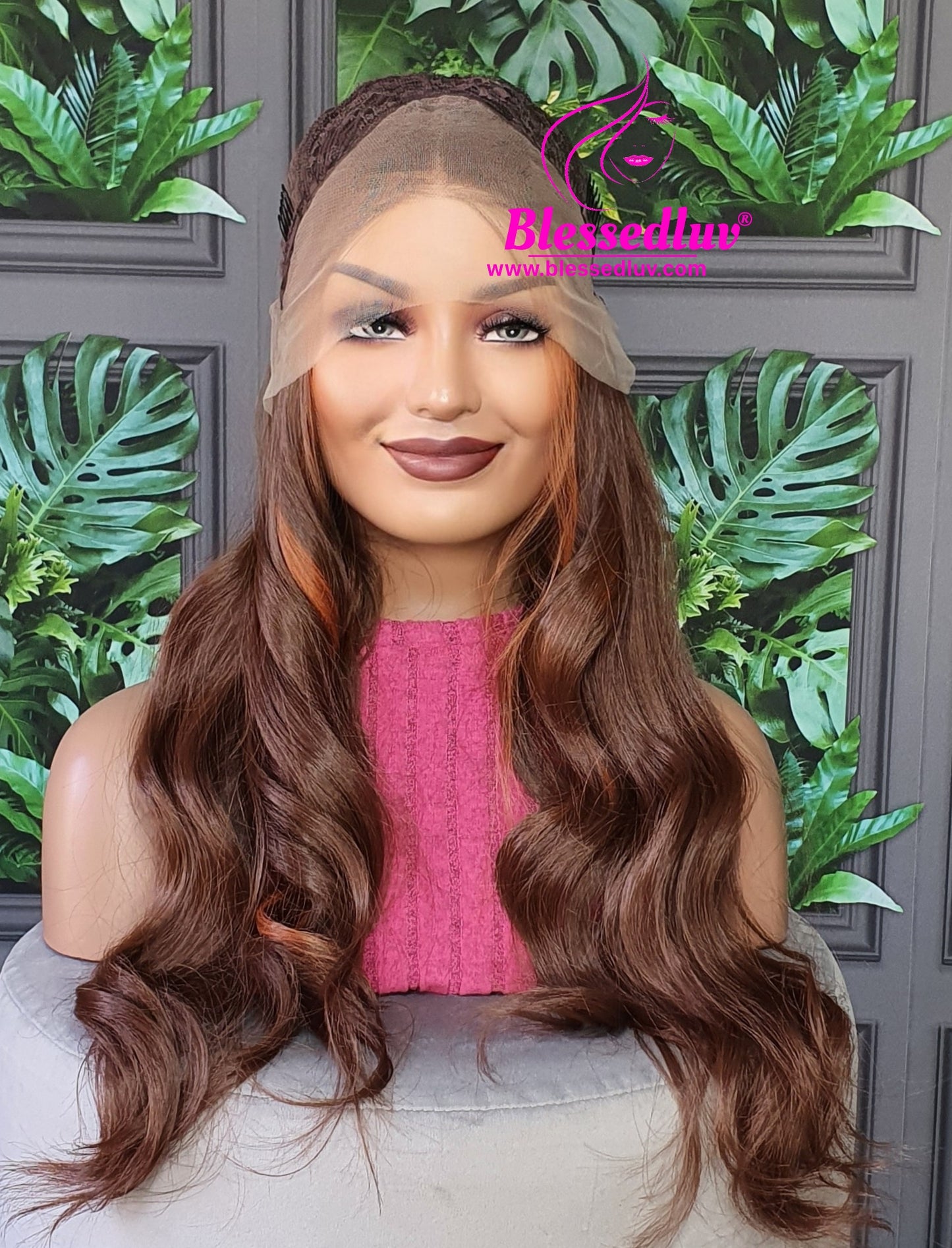 Holly - Highlights Synthetic Lace Front Wig-Wigs-www.blessedluv.com-Brazilianweave.com