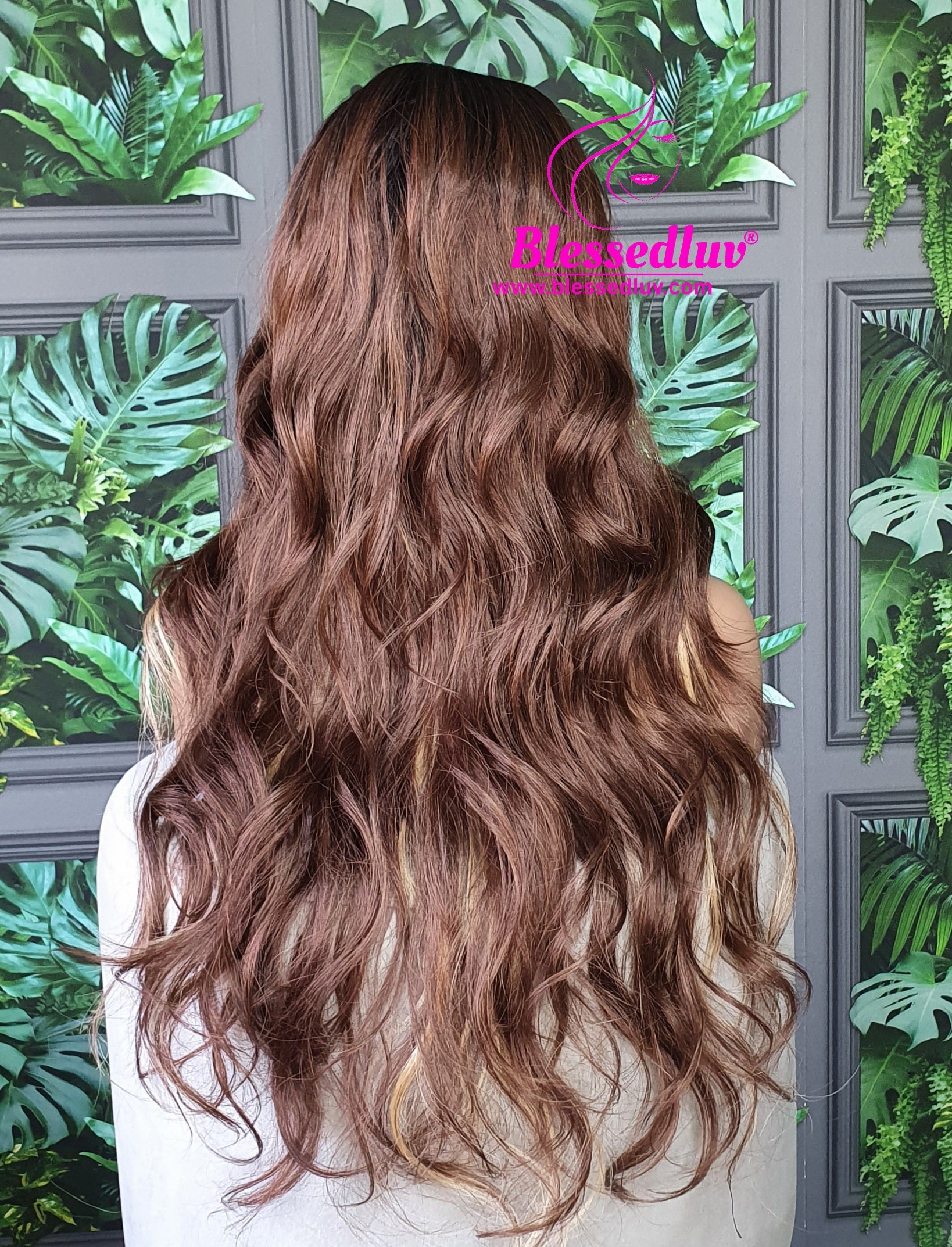 Zara - Synthetic Ombré Balayage Lace Front Wig-Wigs-www.blessedluv.com-Brazilianweave.com