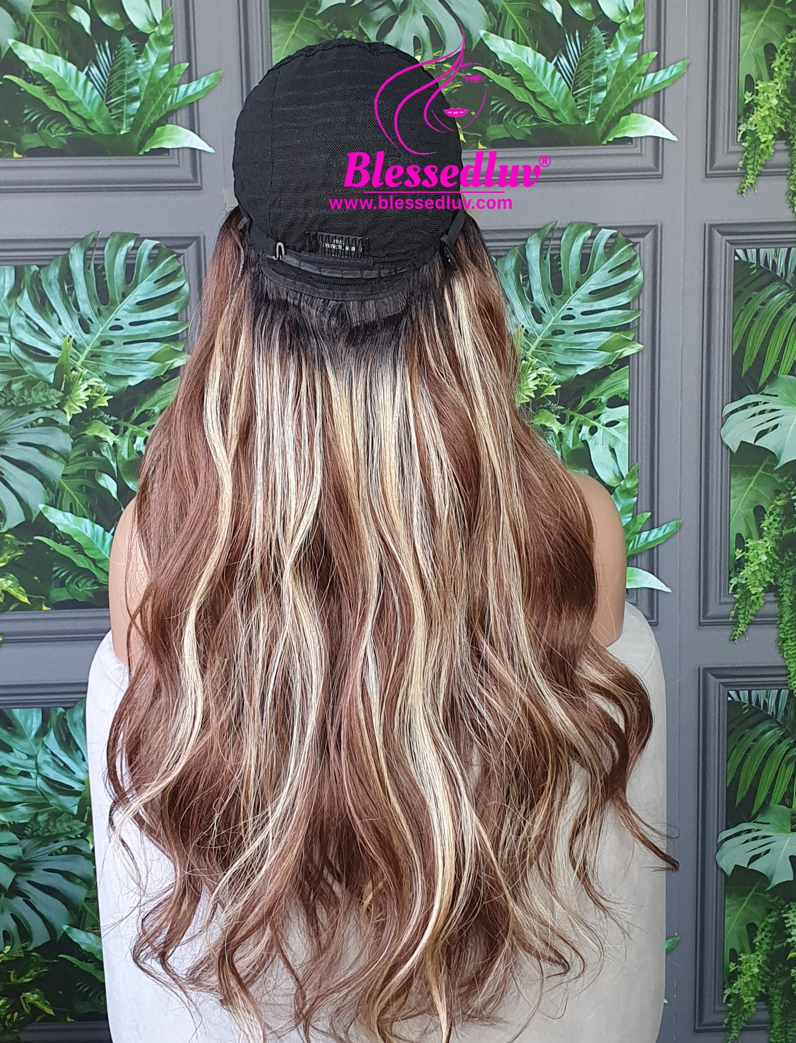 Zara - Synthetic Ombré Balayage Lace Front Wig-Wigs-www.blessedluv.com-Brazilianweave.com