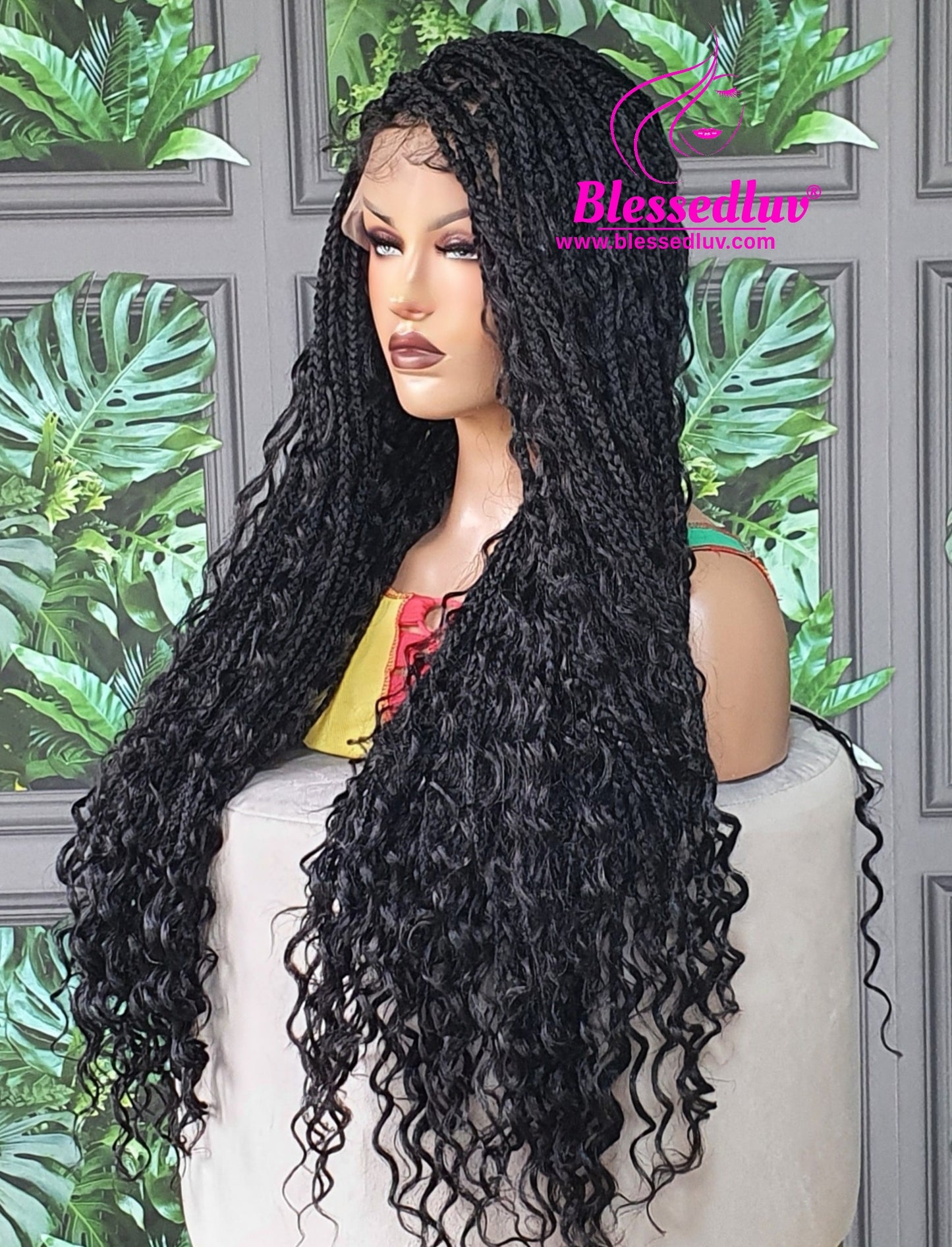 Abebi - goddess bohemian Braids Knotless Wig-Wigs-Blessedluv.com-Brazilianweave.com