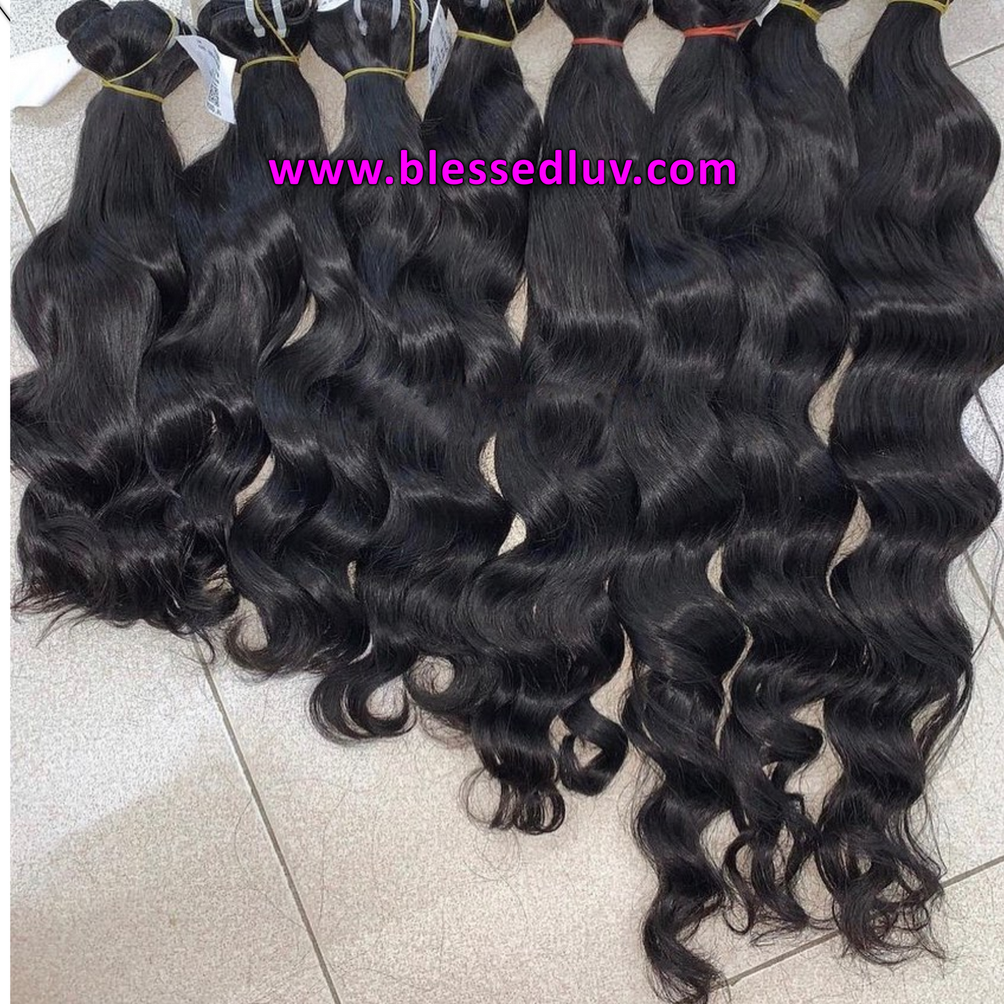 Donor Hair 2 - Luxury Blessedluv Natural Wavy Double Drawn - Last 3 Years+-Hair Extensions-www.blessedluv.com-Brazilianweave.com