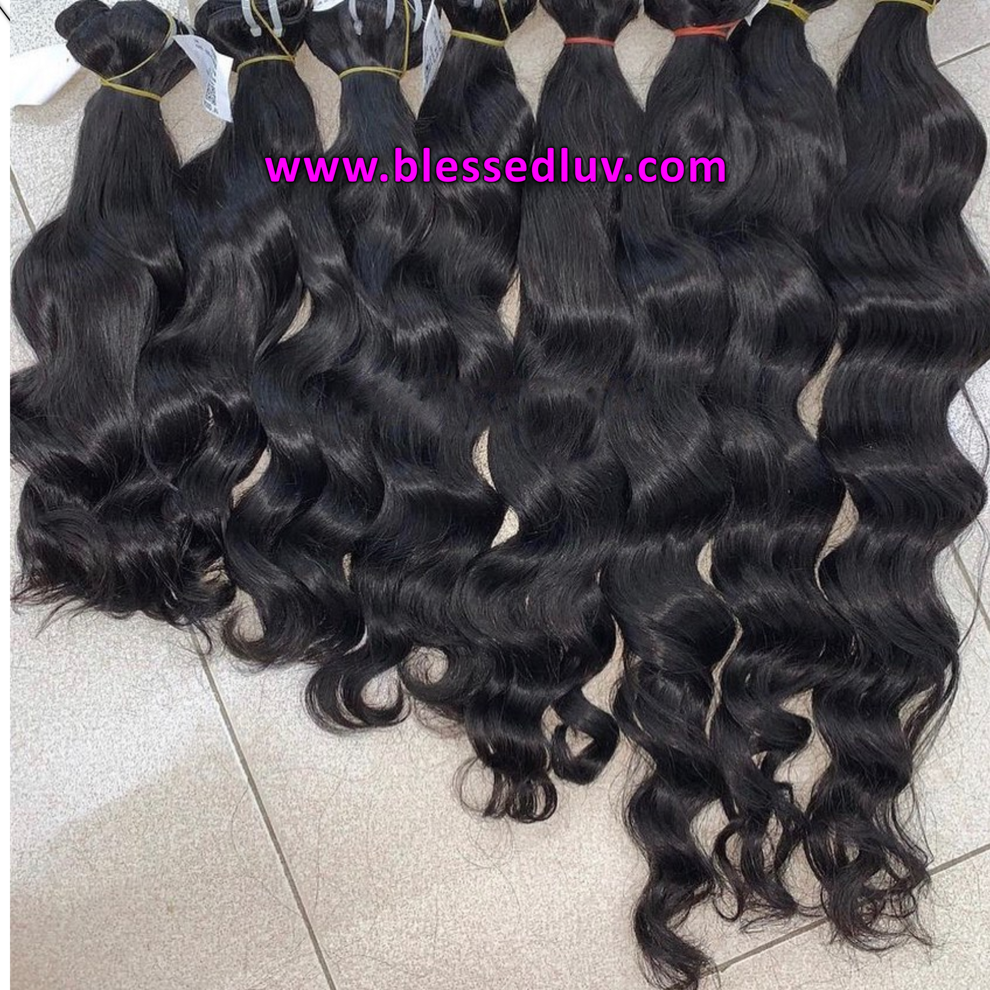 Donor Hair 2 - Luxury Blessedluv Natural Wavy Double Drawn - Last 3 Years+-Hair Extensions-www.blessedluv.com-Brazilianweave.com