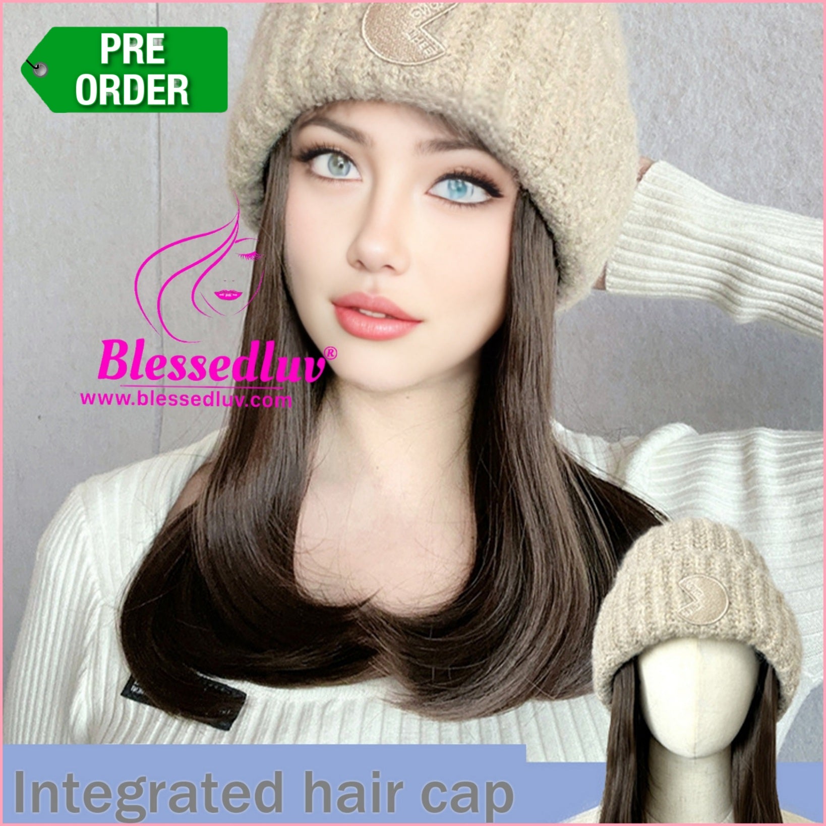 Crystal Woolly Hat Wig - Synthetic Hair Sale-WIG-Blessedluv.com-Brazilianweave.com