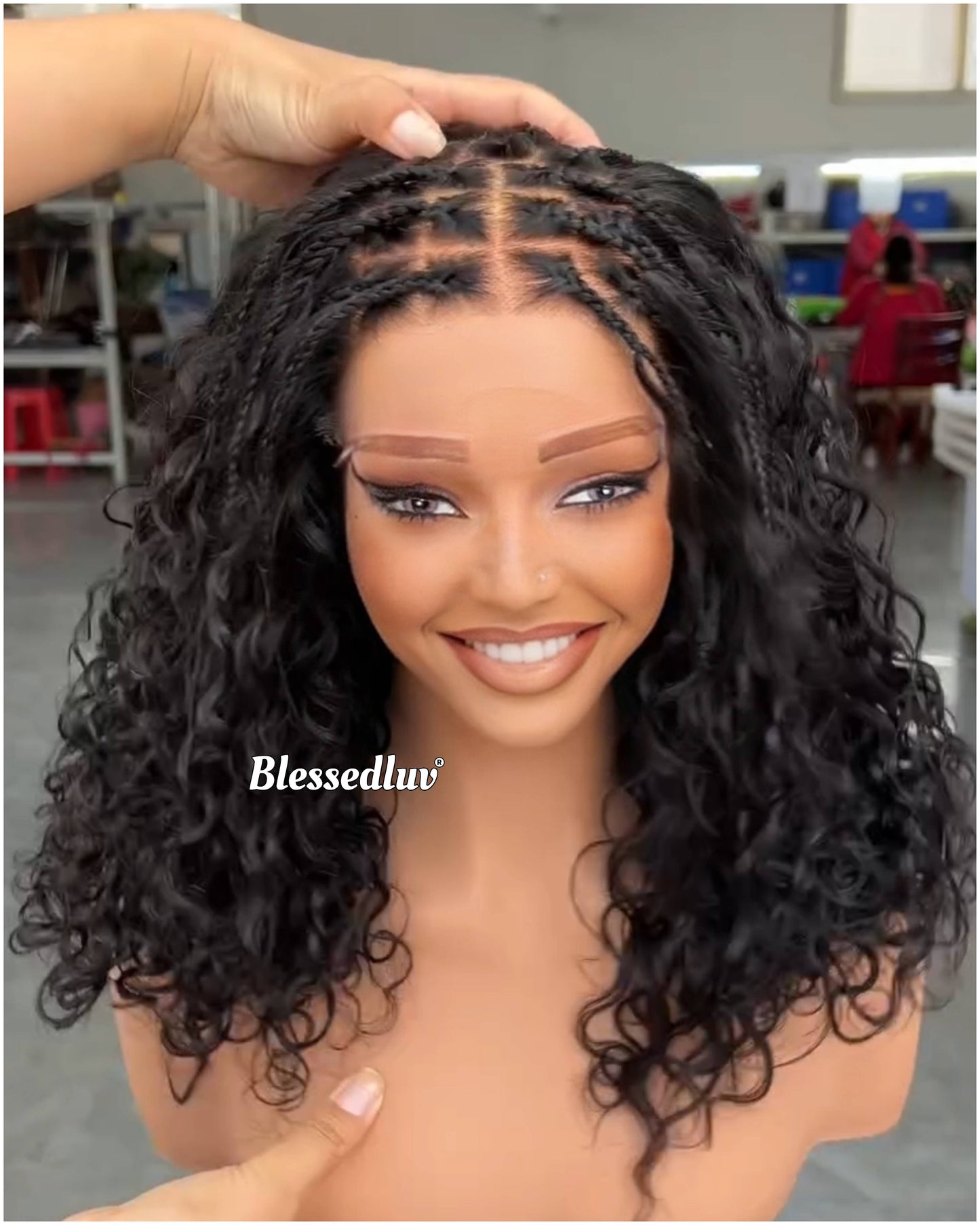 Ludmia – Knotless Braids HD Lace Wig – Custom Glueless Wig | Choose Lagos or Standard Hairline-Wig-Blessedluv.com-Brazilianweave.com