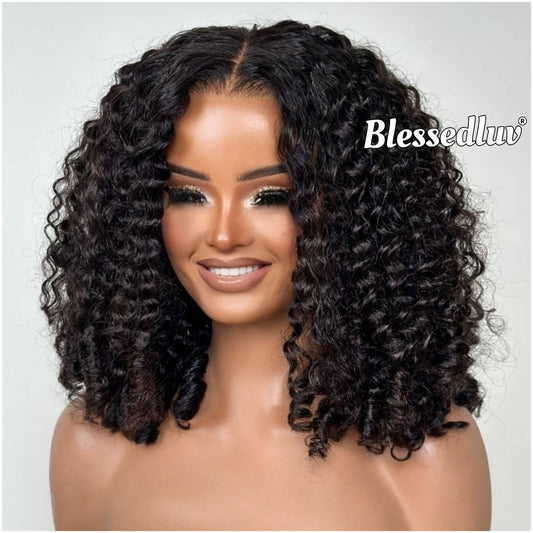 Tina - Eurasian Curly Glueless HD Lace Wig, Ready to Wear-Blessedluv.com-Brazilianweave.com