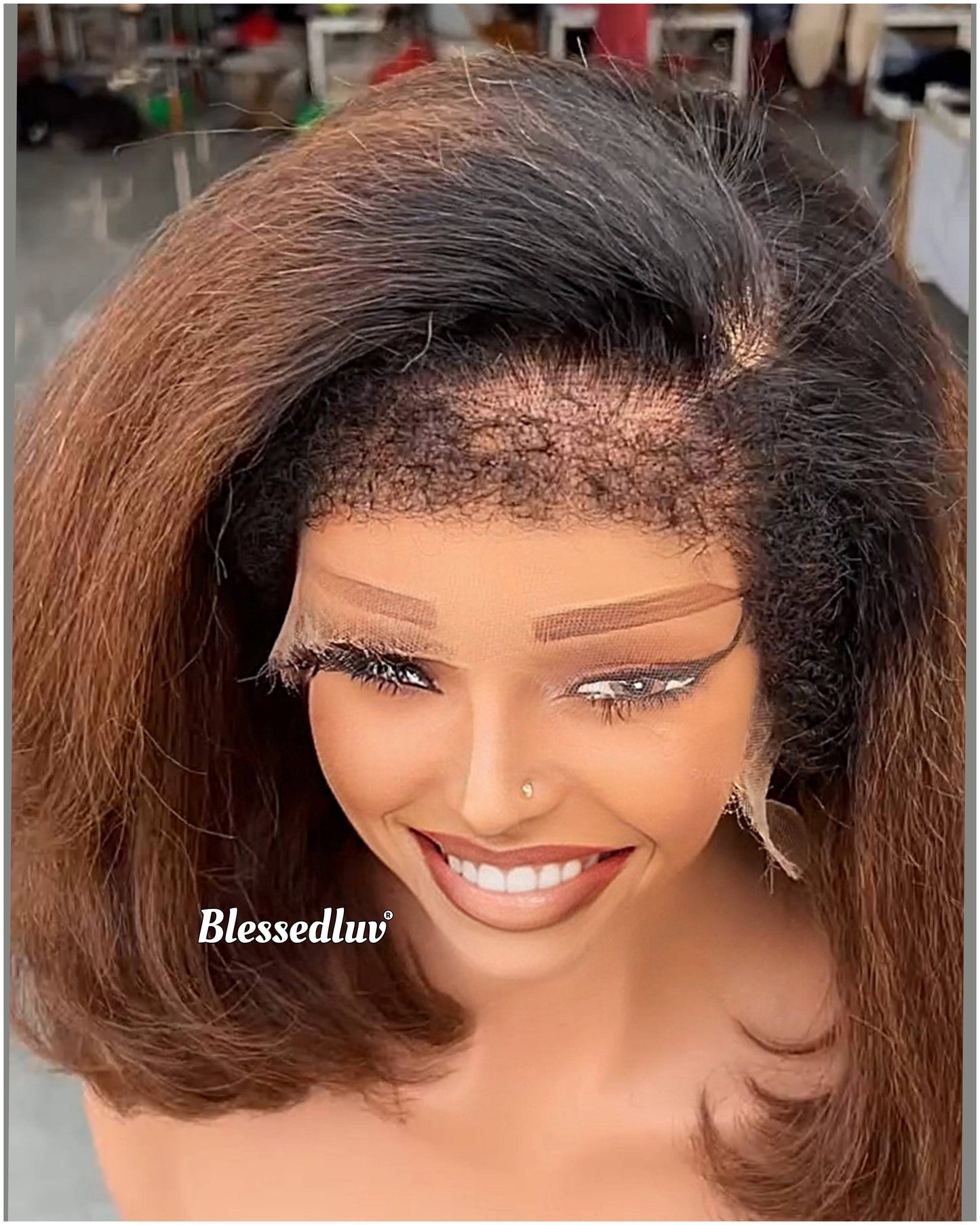 Ludmia – HD Ombré Custom Glueless Bob Wig | Choose Lagos or Standard Hairline-Wig-Blessedluv.com-Brazilianweave.com