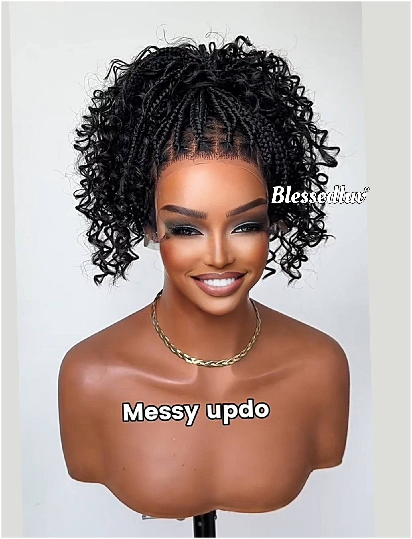 Bola - Shoulder Length Boho Knotless Braids Full Lace HD Wig – Adjustable Drawstring-Wig-Blessedluv.com-Brazilianweave.com
