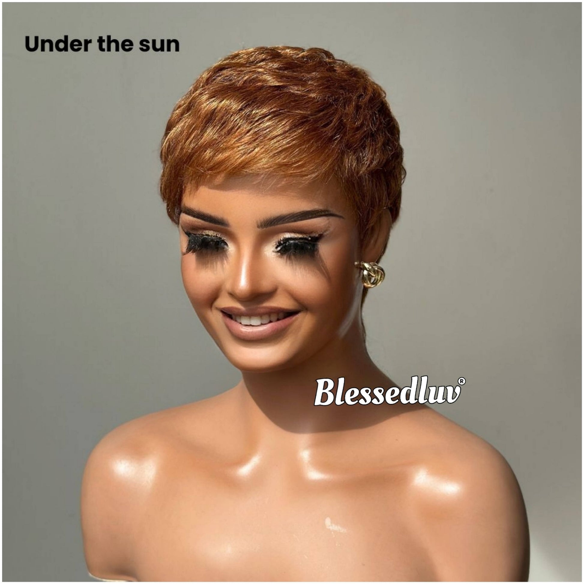Honey – Pixie Cut Glueless Full Lace Wig, Ready to Wear-Blessedluv.com-Brazilianweave.com