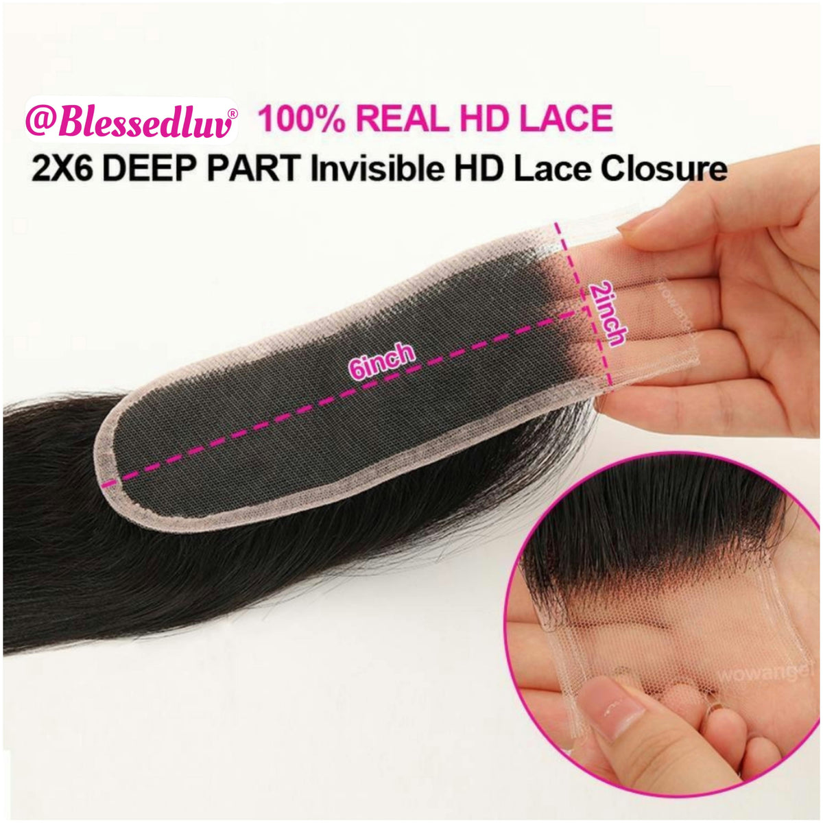 2x6 Lace Closure - Swiss Lace SALE Stock