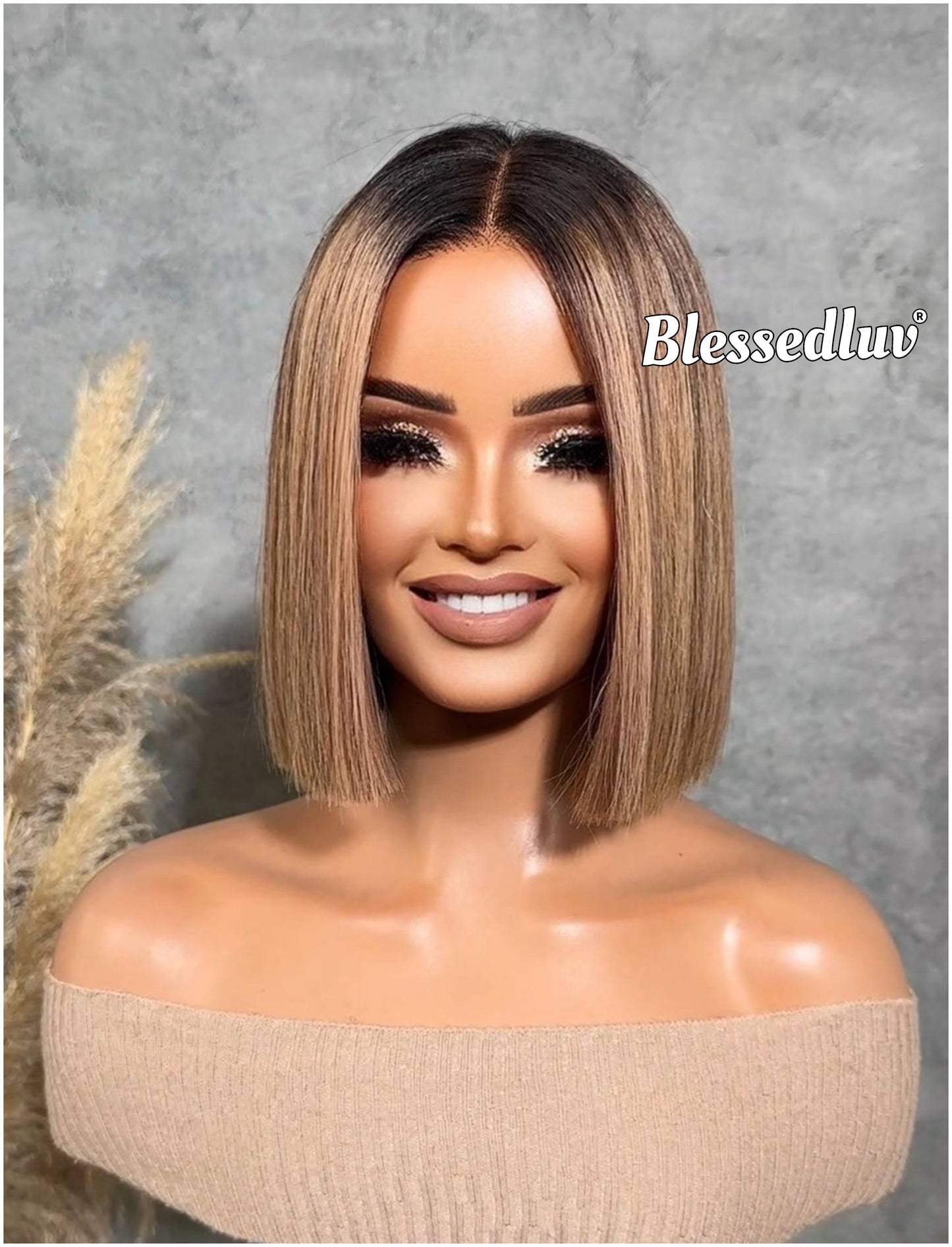 Bonnie – Balayage Ombré Blonde Glueless Layered HD 5x5 Closure Lace Wig, Ready to Wear-Blessedluv.com-Brazilianweave.com