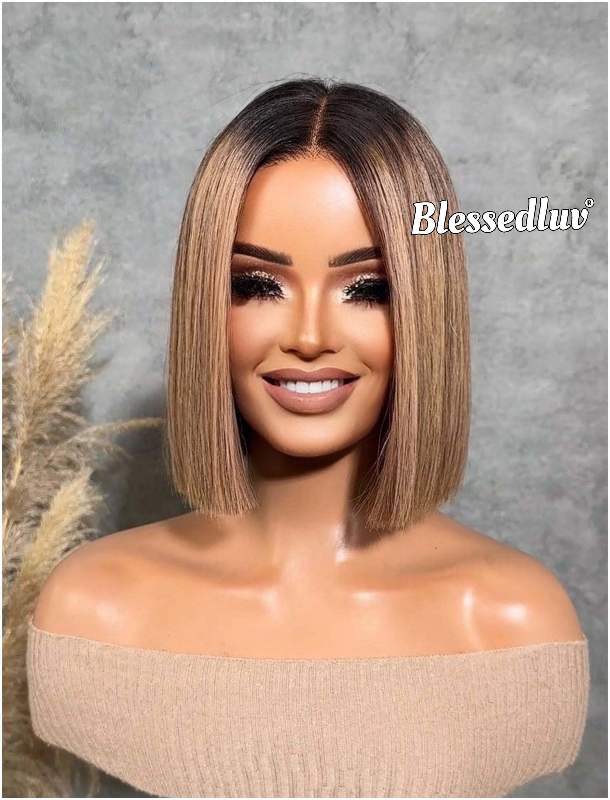 Bonnie – Balayage Ombré Blonde Glueless Layered HD 5x5 Closure Lace Wig, Ready to Wear-Blessedluv.com-Brazilianweave.com