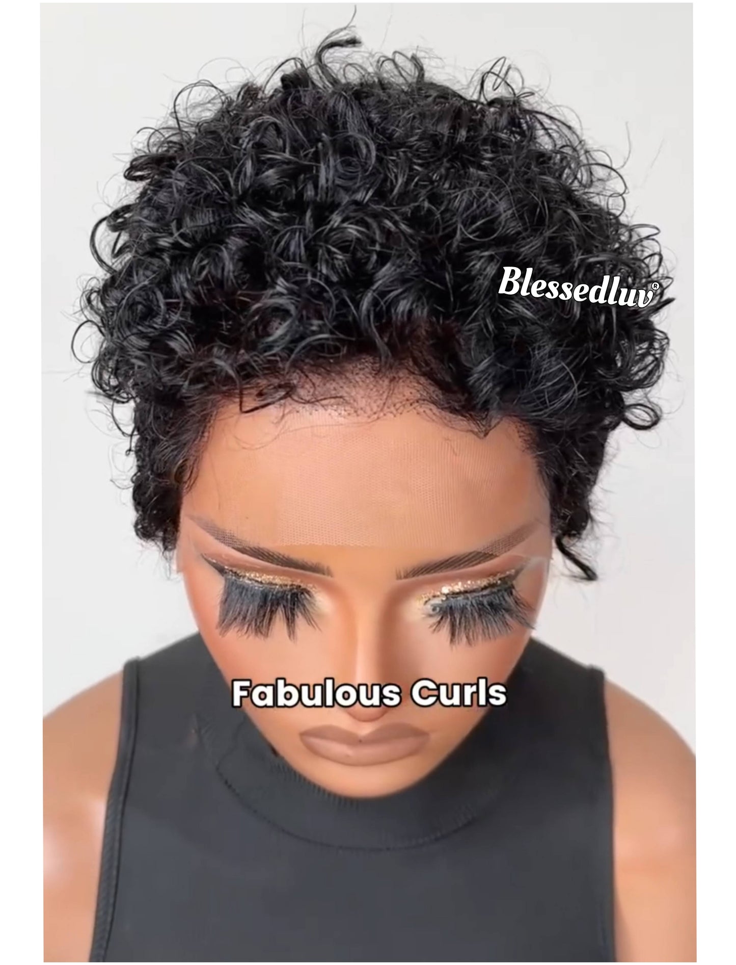 Nina – Curly Pixie Cut Glueless Full Lace Wig, Ready to Wear-Blessedluv.com-Brazilianweave.com
