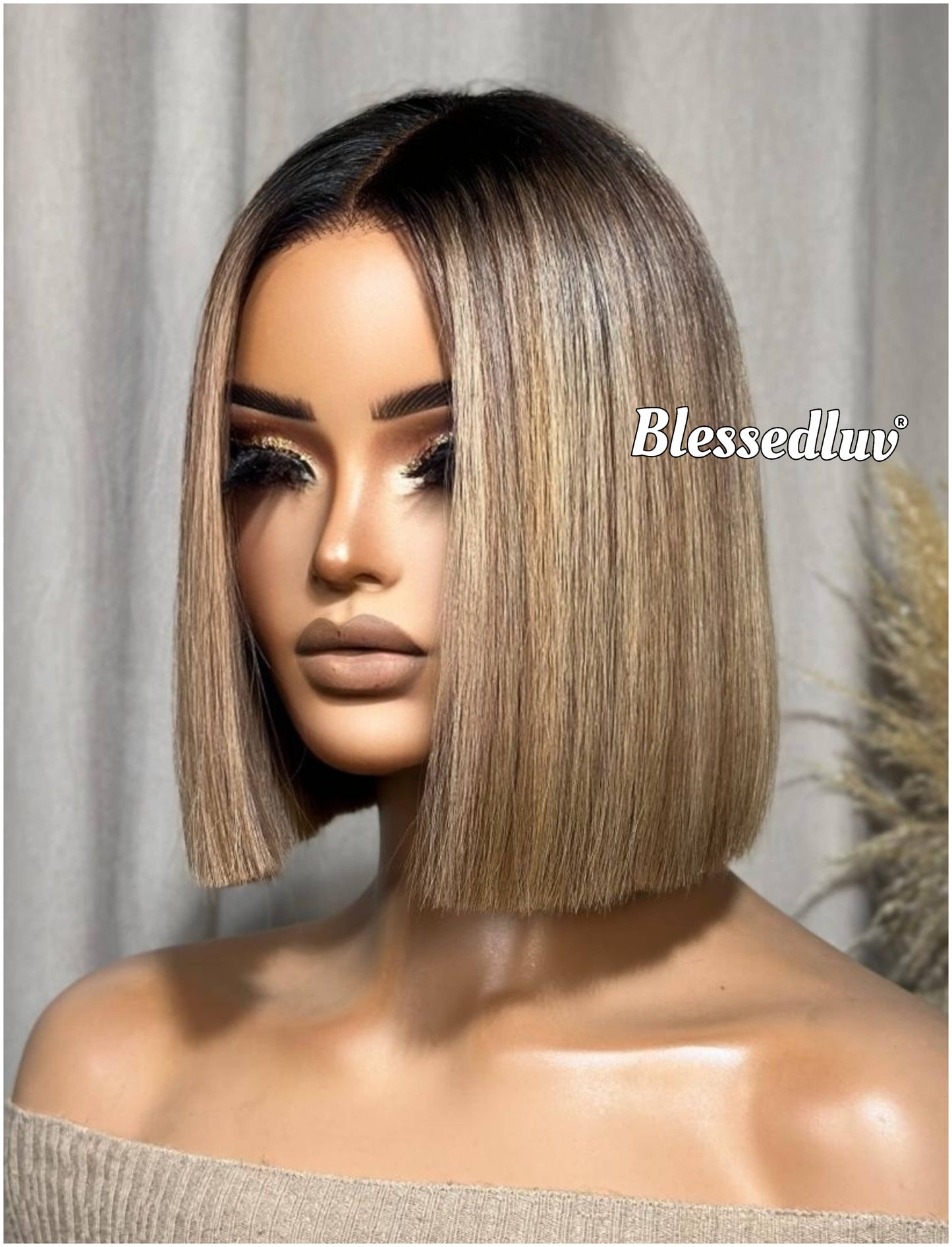 Bonnie – Balayage Ombré Blonde Glueless Layered HD 5x5 Closure Lace Wig, Ready to Wear-Blessedluv.com-Brazilianweave.com