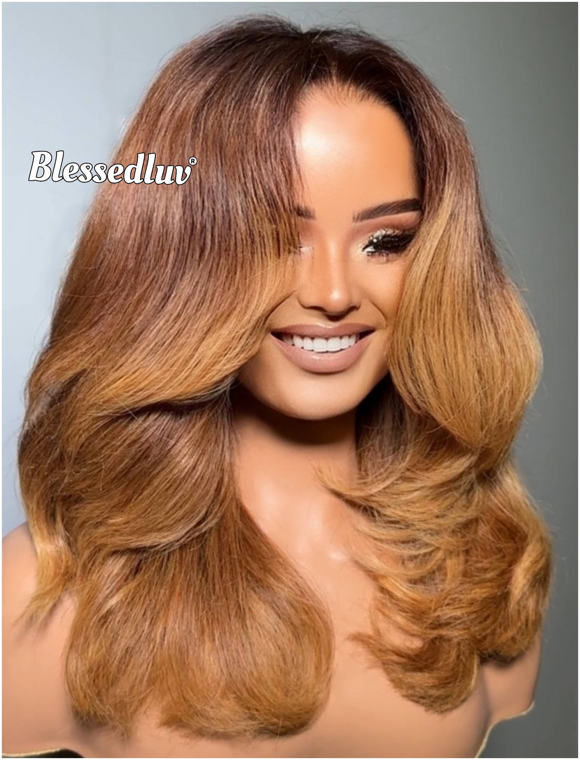 Mariah – Glueless Layered HD 5x5 Closure Lace Wig in Honey, Ready to Wear-Blessedluv.com-Brazilianweave.com