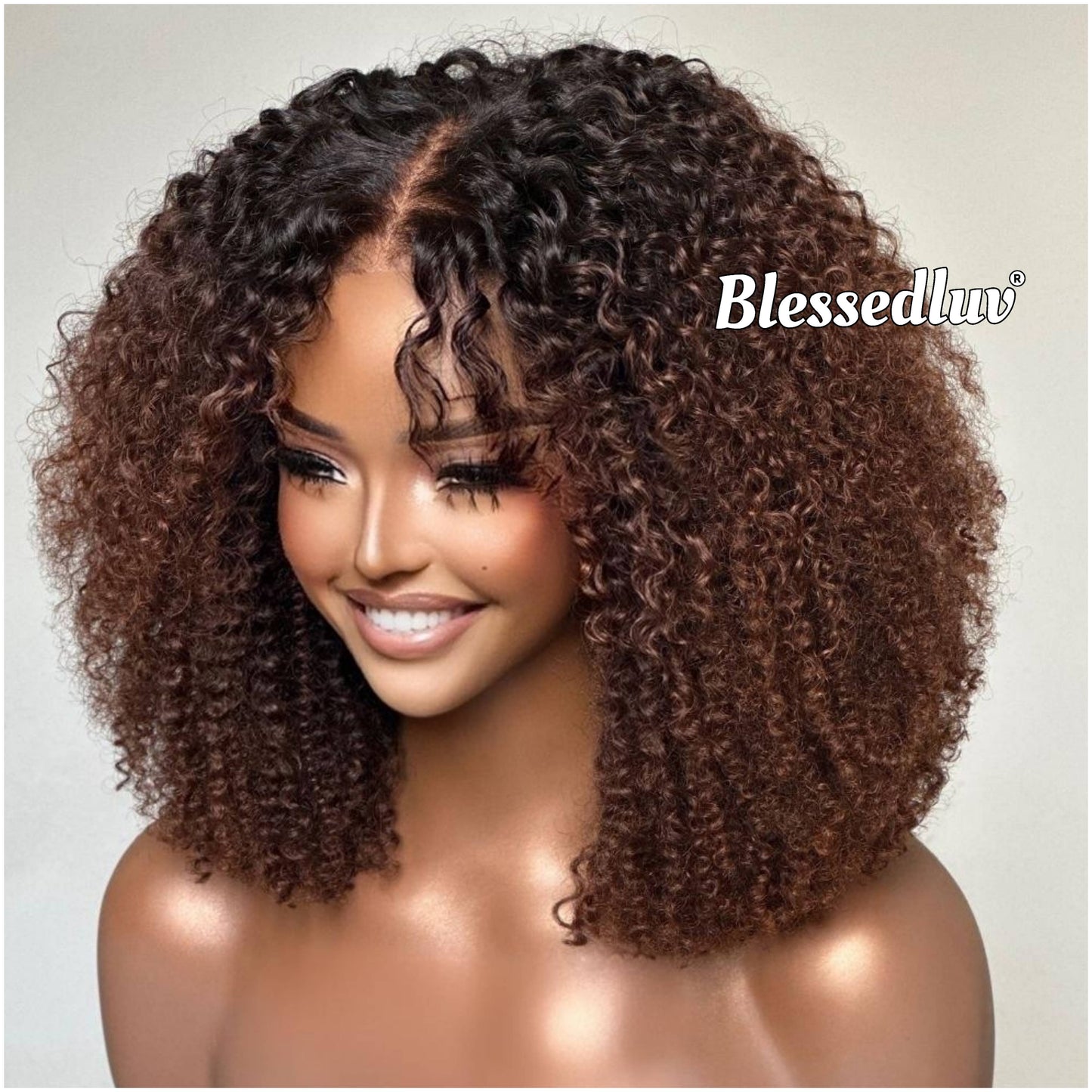 Ari - Kinky Curly Ombré Texture Wig - 250%-Blessedluv.com-Brazilianweave.com