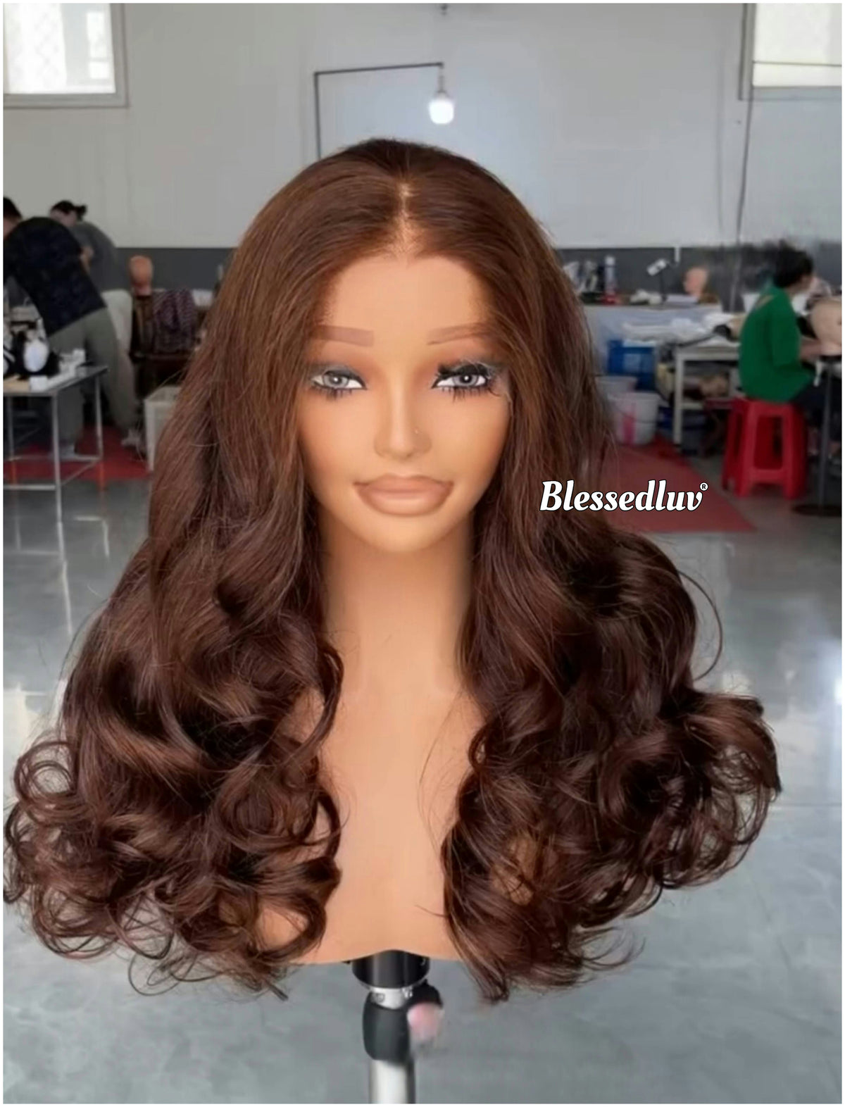 Anastasia – Chocolate Bouncy Curls Glueless Wig | Choose Lagos or Standard Hairline-Wig-Blessedluv.com-Brazilianweave.com