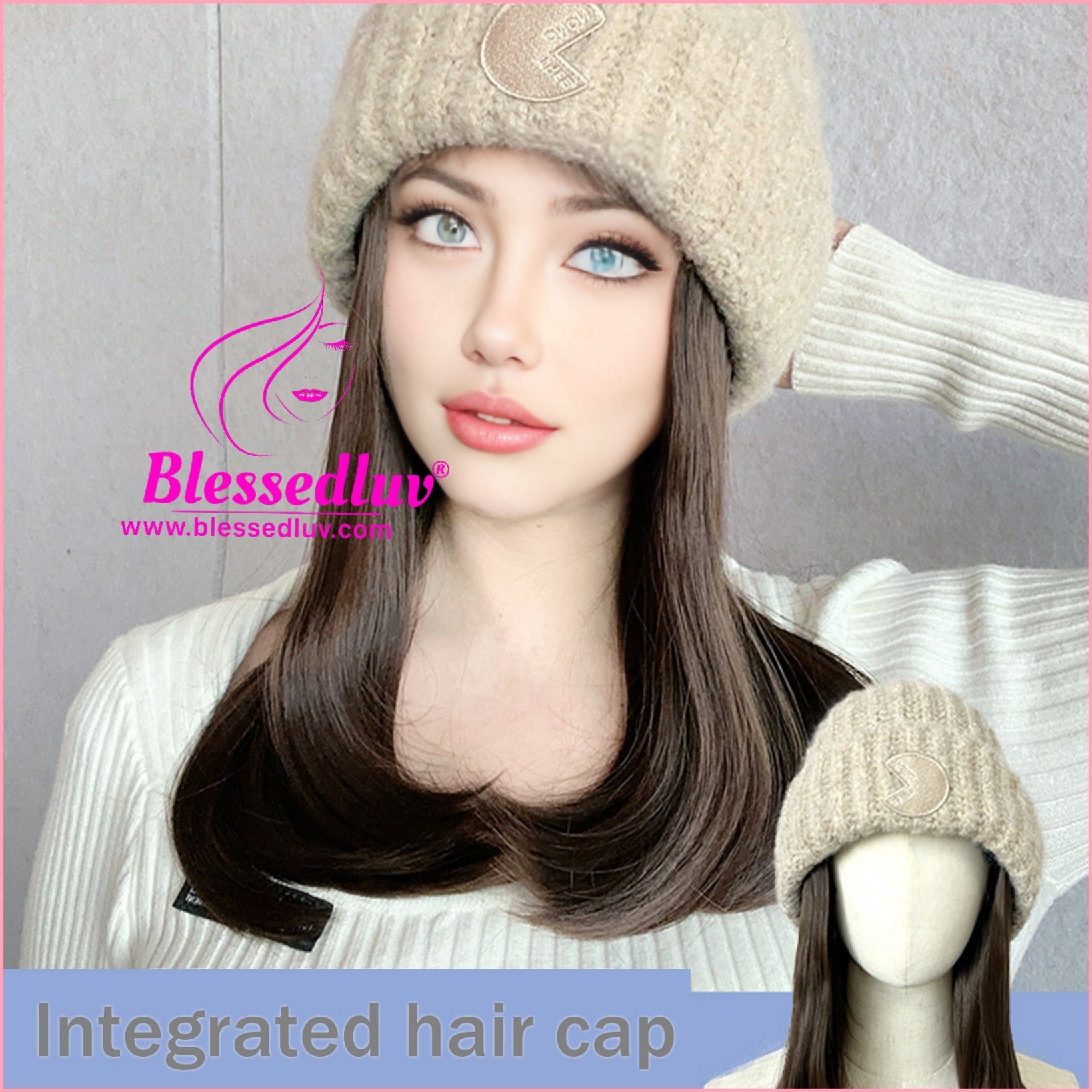 Crystal Woolly Hat Wig - Synthetic Hair Sale-WIG-Blessedluv.com-Brazilianweave.com
