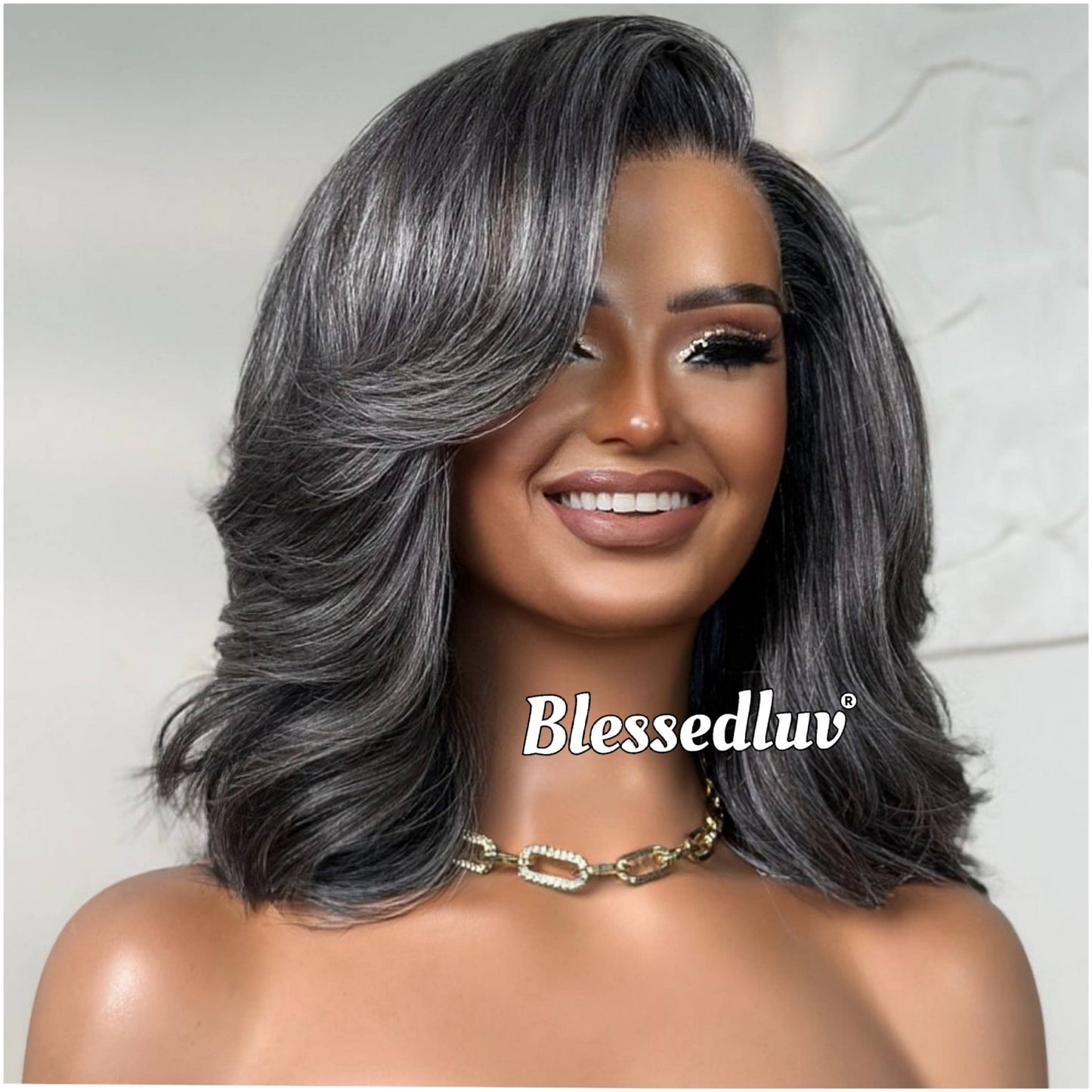 Evelyn - Elegant Salt & Pepper Grey HD Lace Wig – Layered, Glueless-Blessedluv.com-Brazilianweave.com