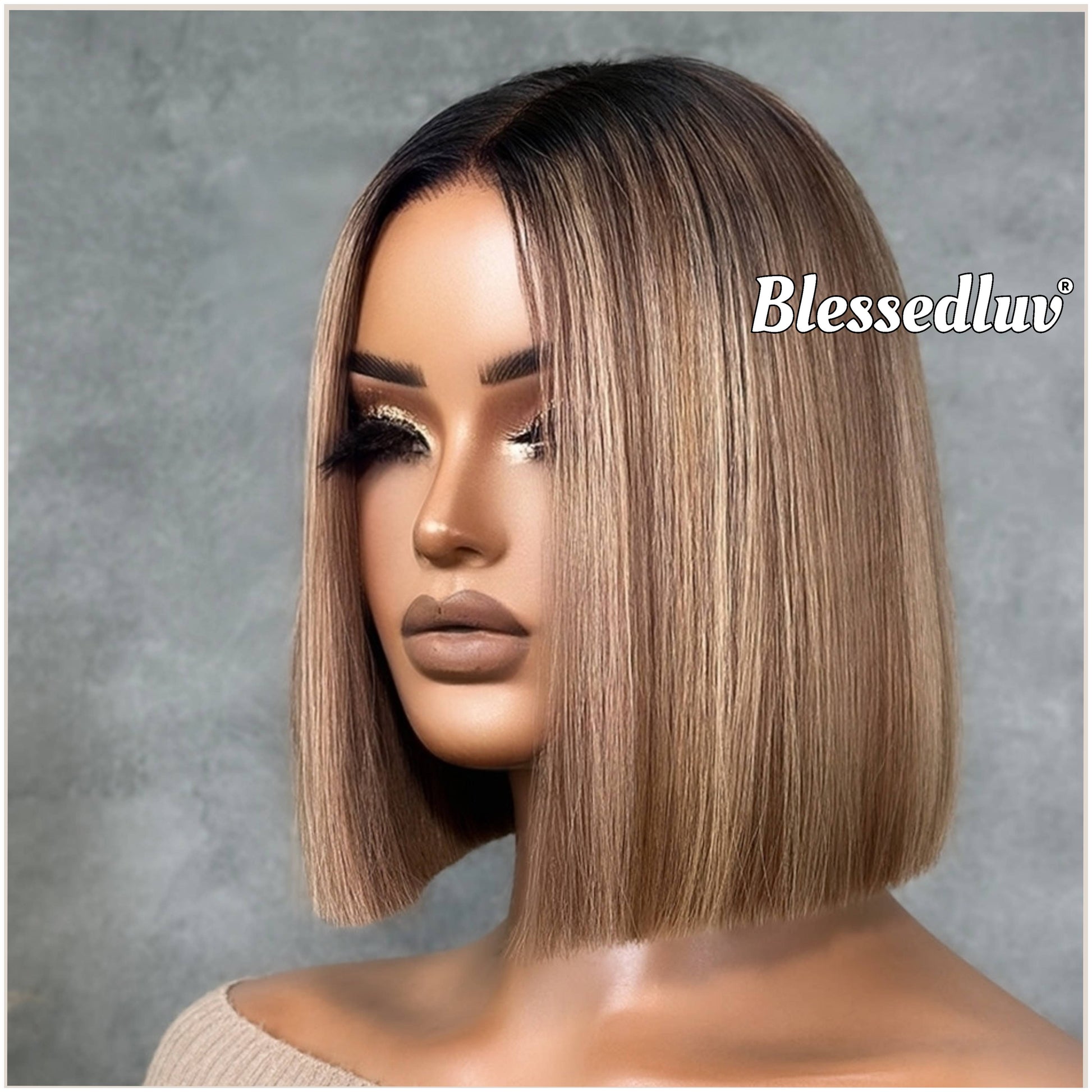Bonnie – Balayage Ombré Blonde Glueless Layered HD 5x5 Closure Lace Wig, Ready to Wear-Blessedluv.com-Brazilianweave.com