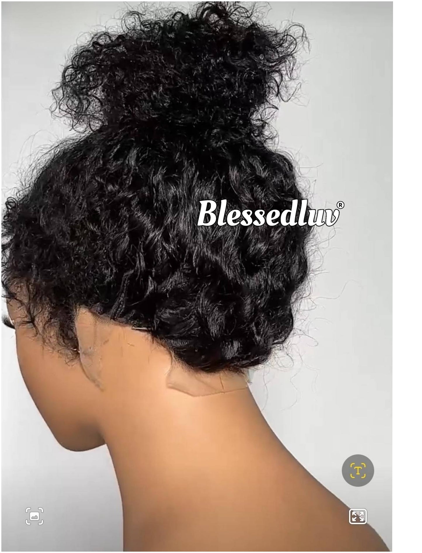 Victoria - Curly 360 Drawstring Frontal Kinky Straight Texture Ventilated Lace Wig-Blessedluv.com-Brazilianweave.com
