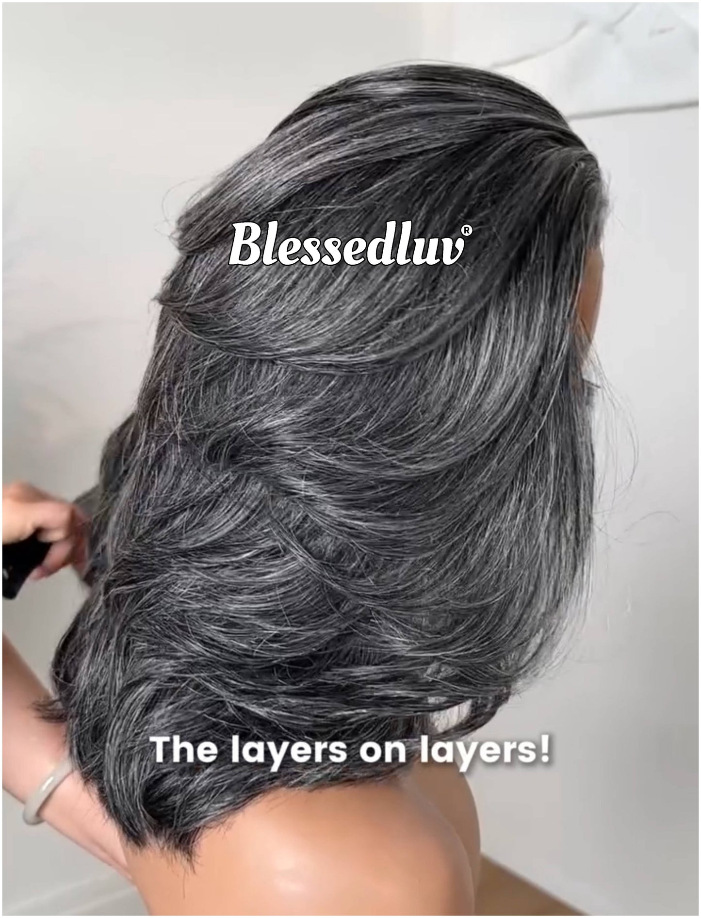 Evelyn - Elegant Salt & Pepper Grey HD Lace Wig – Layered, Glueless-Blessedluv.com-Brazilianweave.com