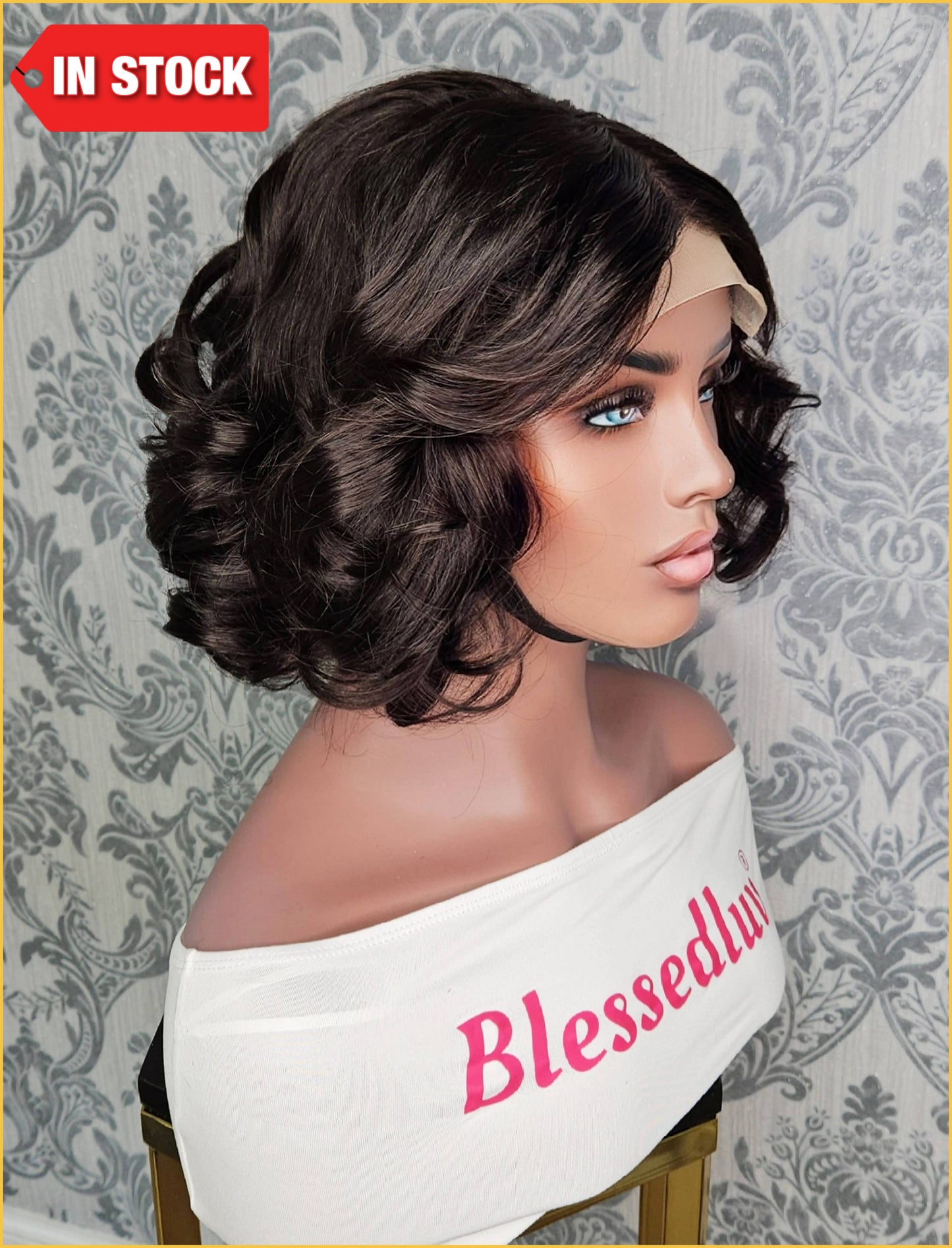 Binta - 250% Density Lace Curly Closure Wig-WIG-Blessedluv.com-Brazilianweave.com