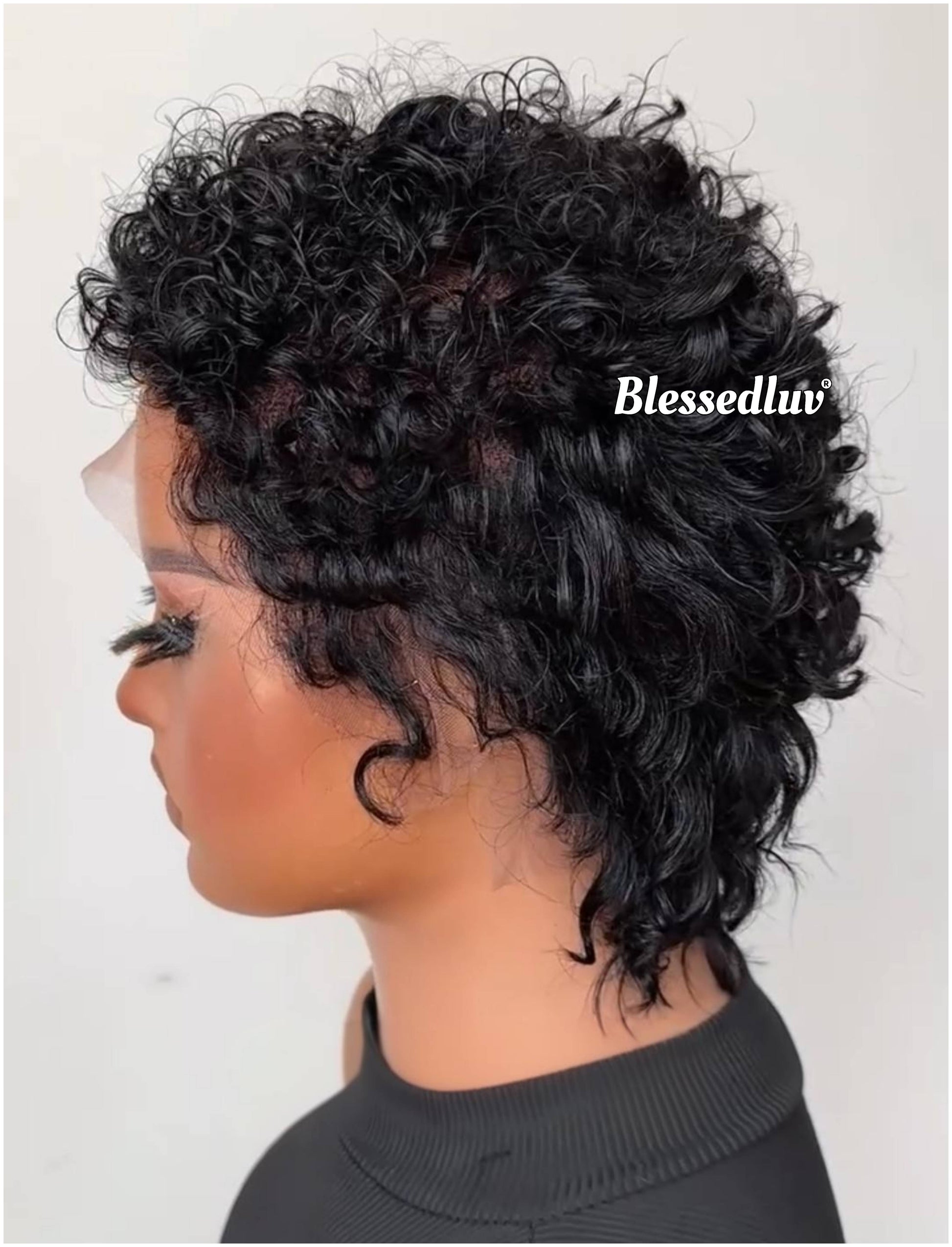 Nina – Curly Pixie Cut Glueless Full Lace Wig, Ready to Wear-Blessedluv.com-Brazilianweave.com