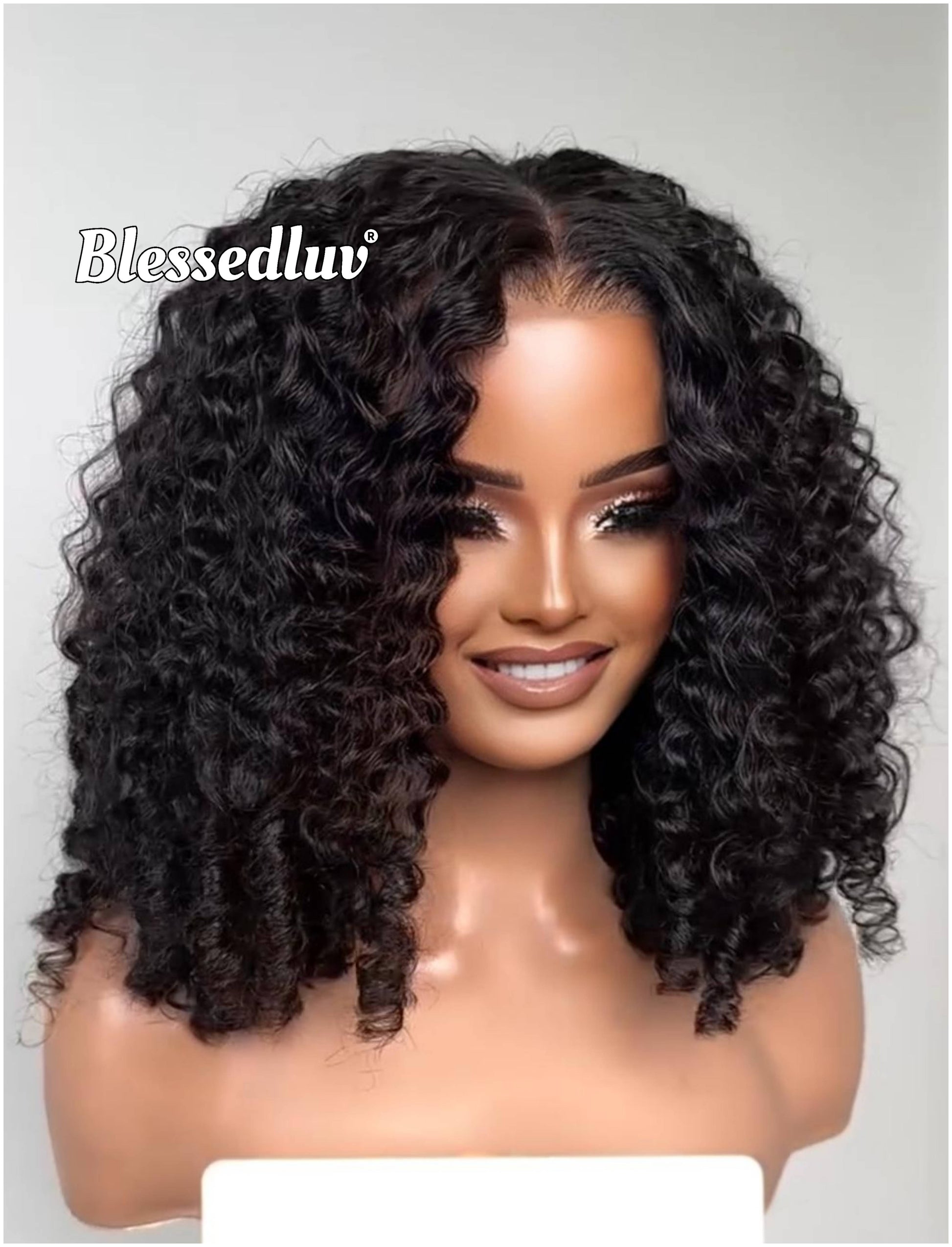 Tina - Eurasian Curly Glueless HD Lace Wig, Ready to Wear-Blessedluv.com-Brazilianweave.com
