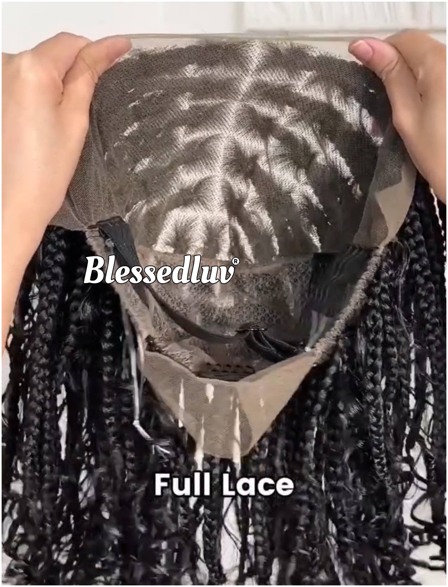 Bola - Shoulder Length Boho Knotless Braids Full Lace HD Wig – Adjustable Drawstring-Wig-Blessedluv.com-Brazilianweave.com