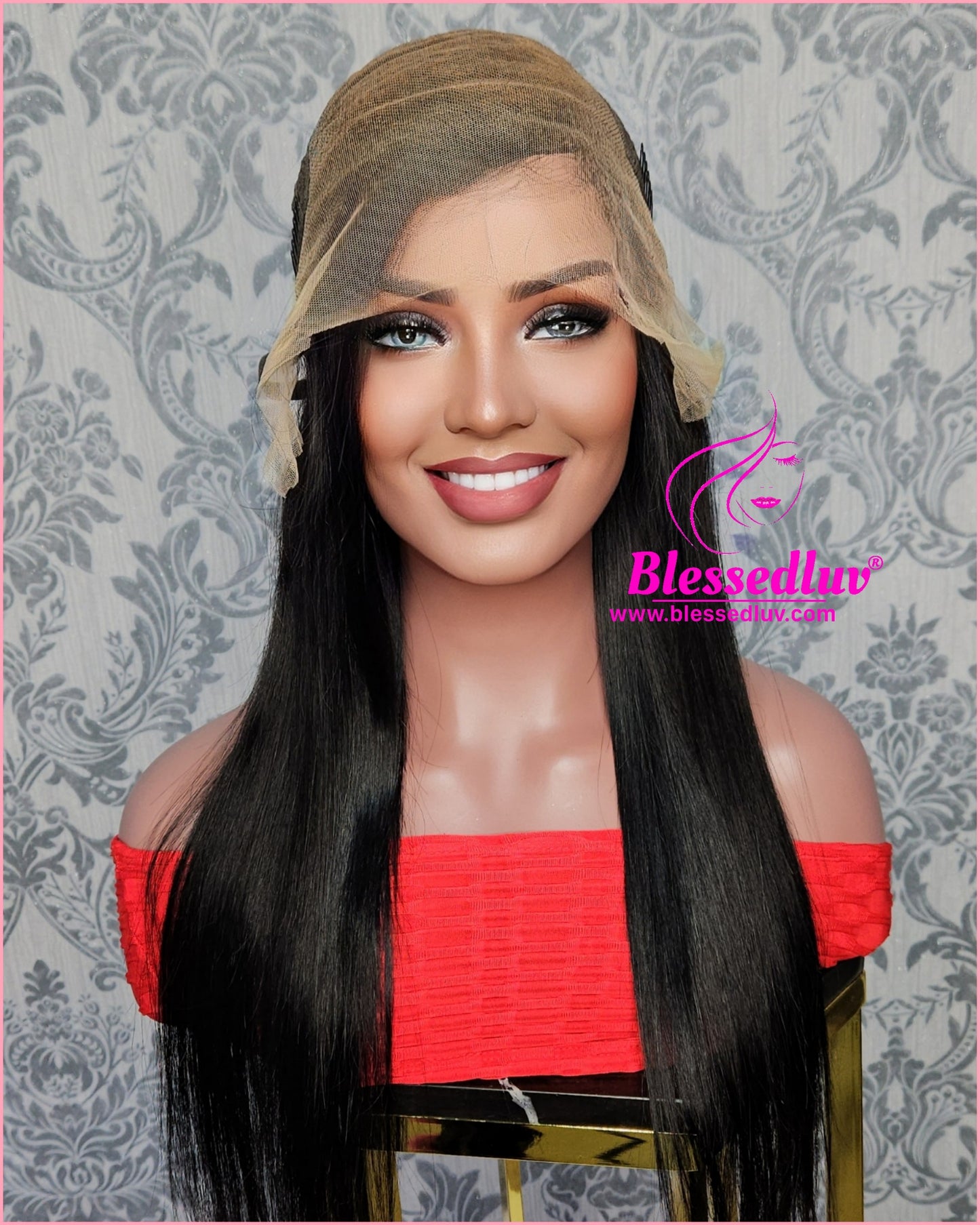 Rosa - Colour #1 HD Lace Frontal Straight Glueless Wig-Wig-Blessedluv.com-Brazilianweave.com