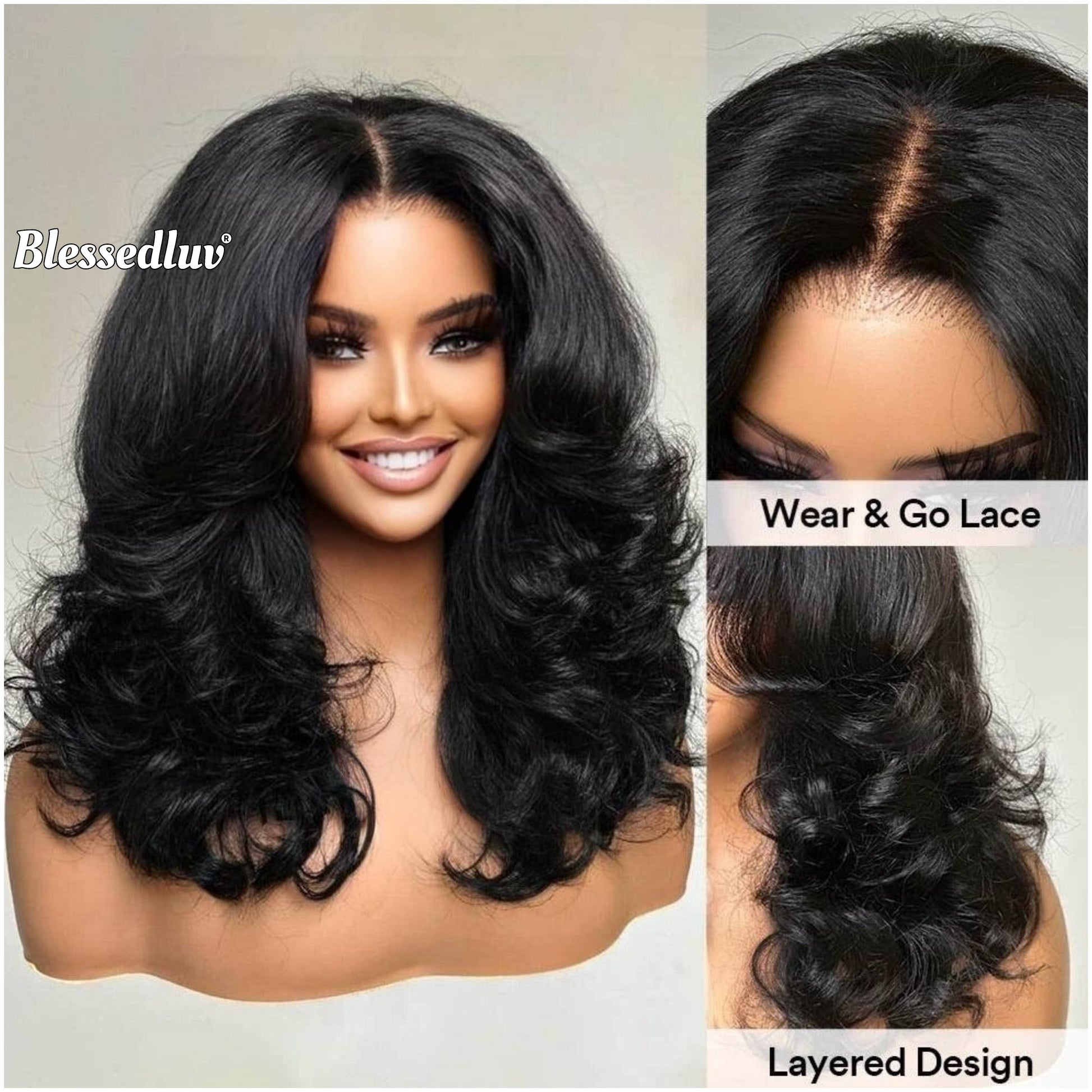 Zainab – Blowout Glueless Layered HD Closure Lace Wig, Ready to Wear-Blessedluv.com-Brazilianweave.com