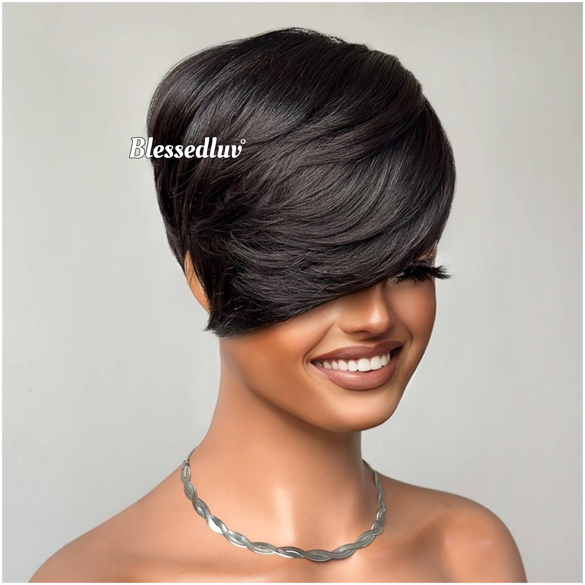 Violete – Pixie Cut No Lace Glueless, Ready to Wear-Blessedluv.com-Brazilianweave.com