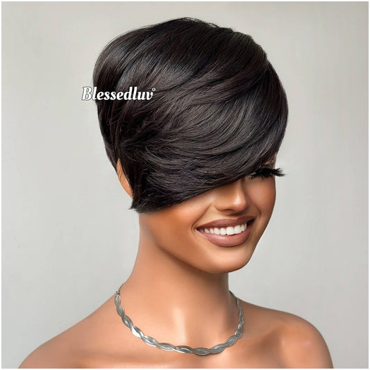 Violete – Pixie Cut No Lace Glueless, Ready to Wear-Blessedluv.com-Brazilianweave.com