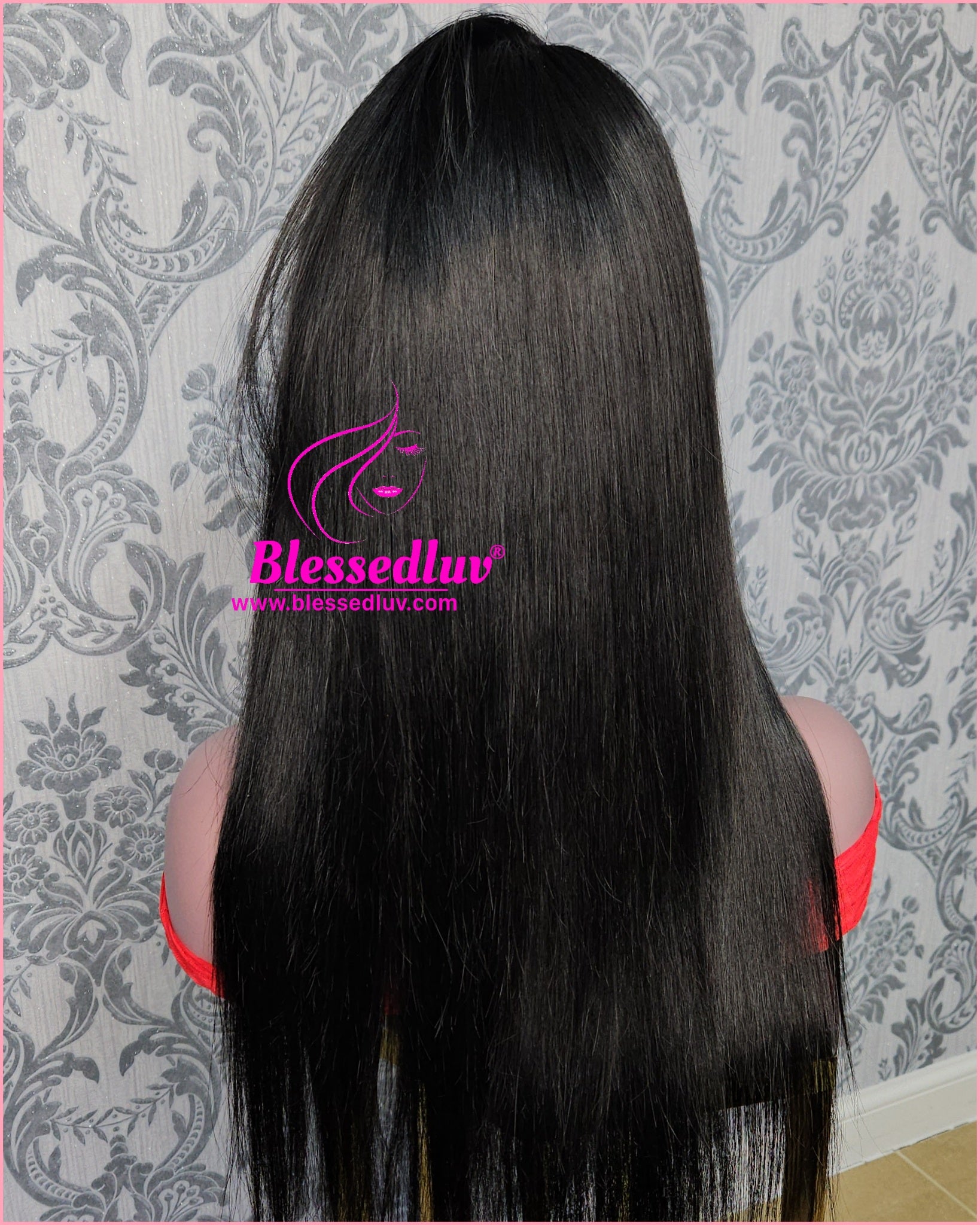 Rosa - Colour #1 HD Lace Frontal Straight Glueless Wig-Wig-Blessedluv.com-Brazilianweave.com