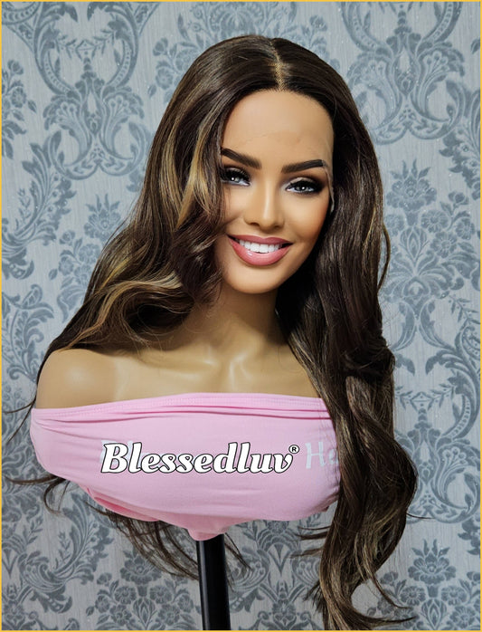 Lily – Human Blend Synthetic Lace Wig-Wig-Blessedluv.com-Brazilianweave.com