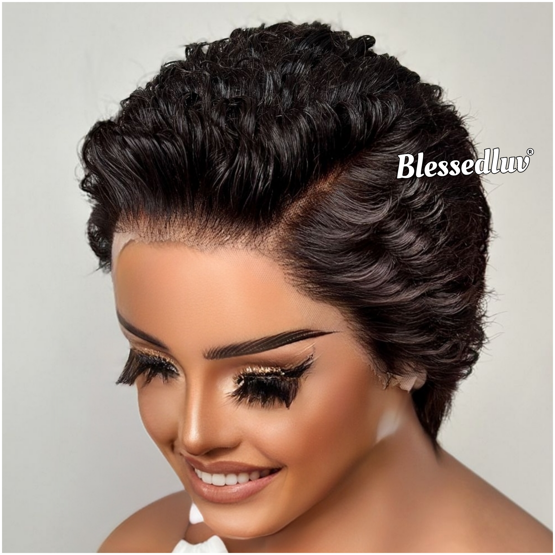 Lucy – Pixie Cut Glueless Full Lace Wig, Ready to Wear-Blessedluv.com-Brazilianweave.com