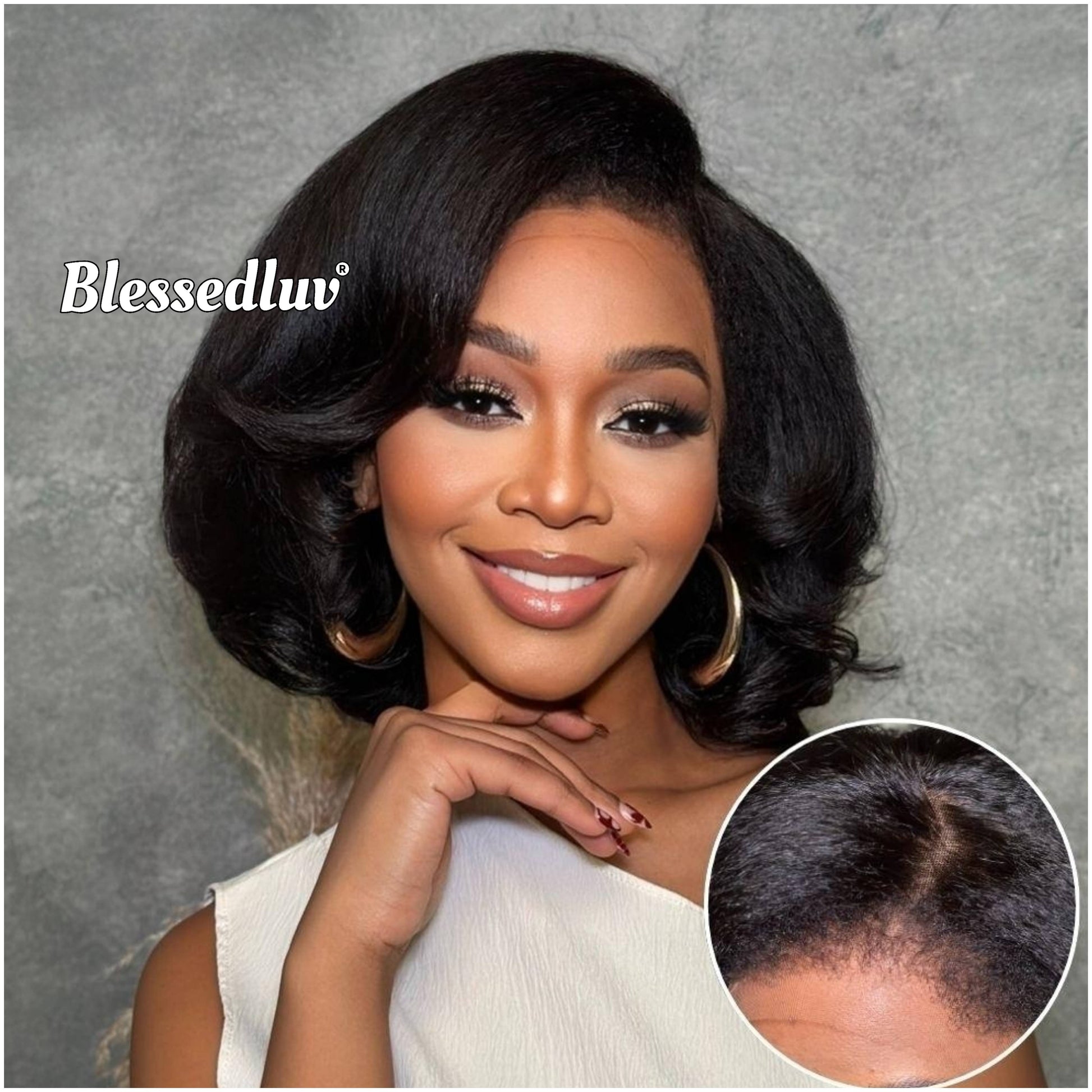 Pauline - 4C Texture Ventilated Bob Wig-Blessedluv.com-Brazilianweave.com