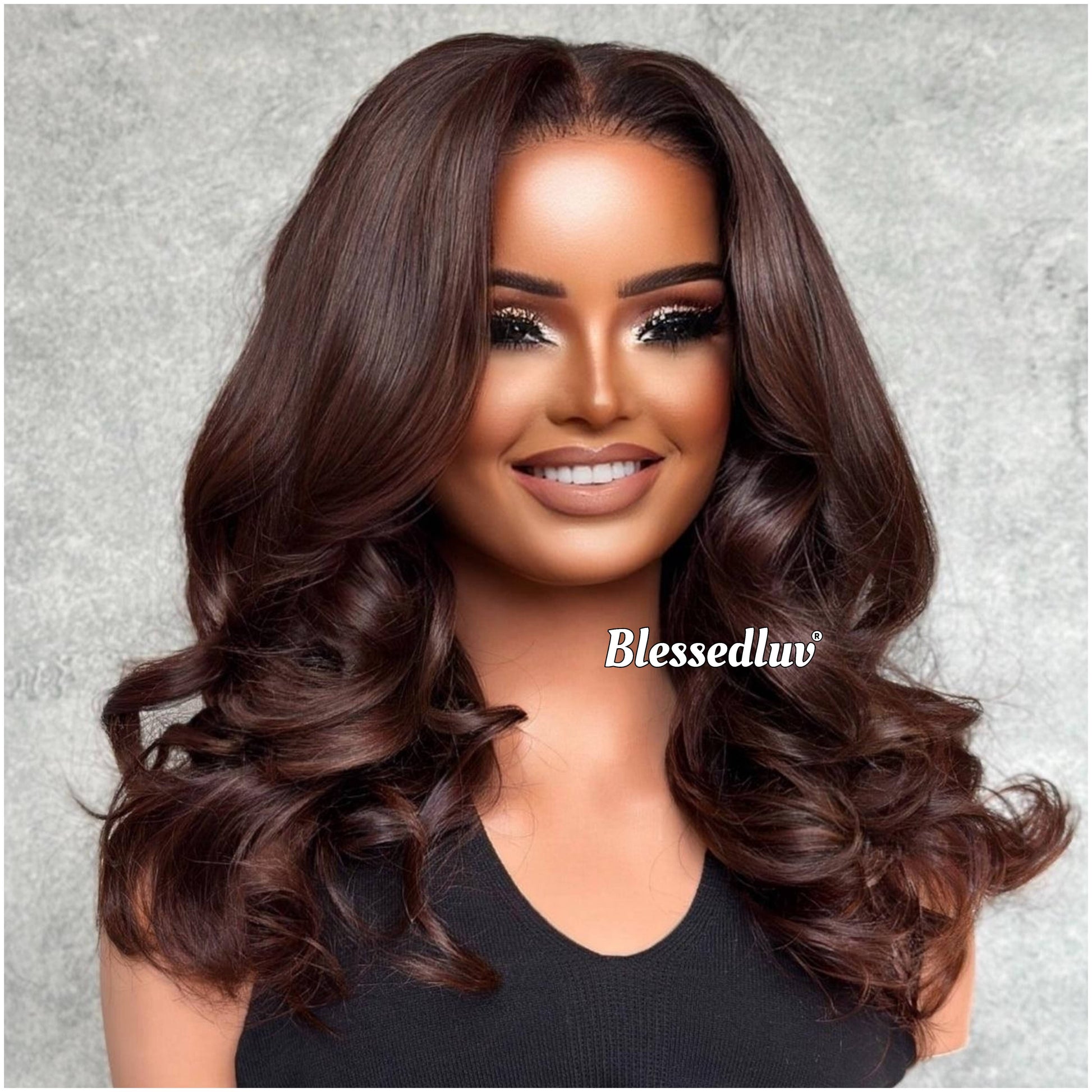 Beth – Glueless Layered Closure Lace Wig in Chocolate, Ready to Wear-Blessedluv.com-Brazilianweave.com