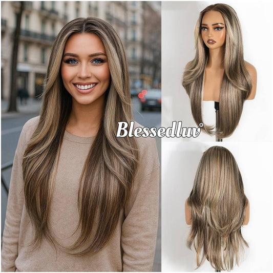 Raya – Layered Premium Human Hair Blend Wig-Wig-Blessedluv.com-Brazilianweave.com