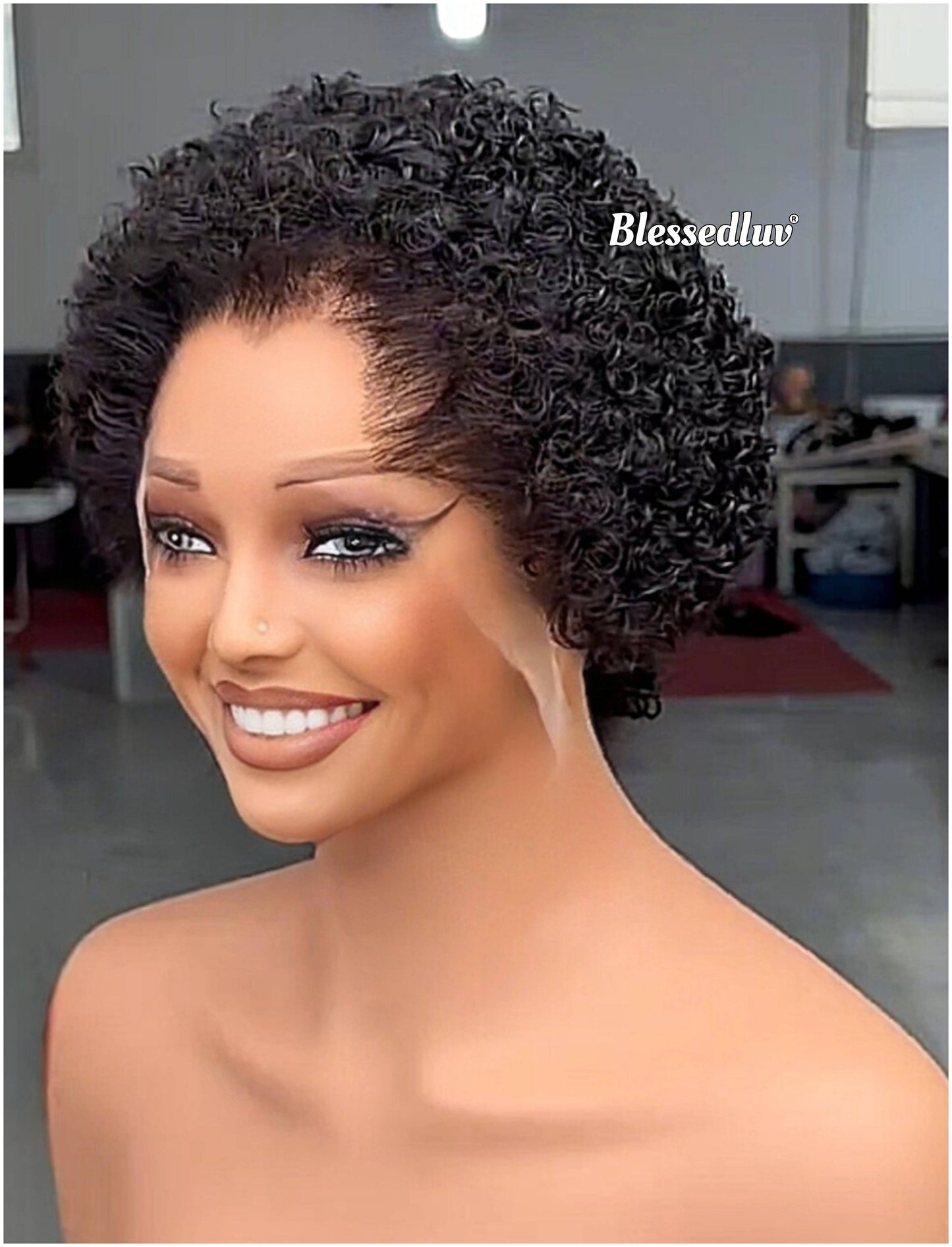 Linda - 3C Curly Pixie Wig | Choose Lagos Hairline or Standard Hairline