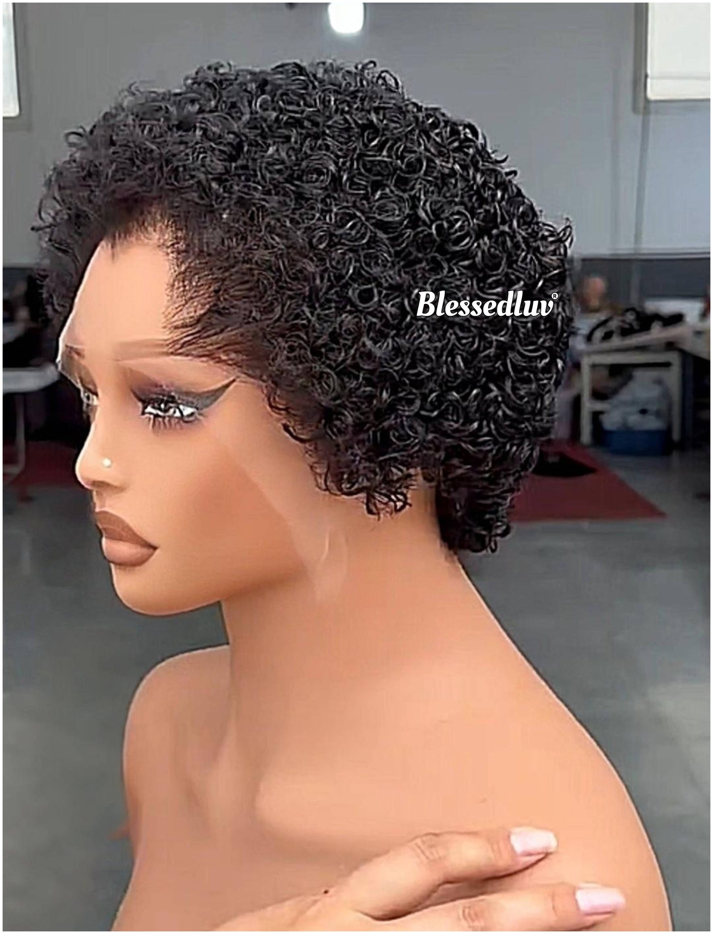 Linda - 3C Curly Pixie Wig | Choose Lagos Hairline or Standard Hairline