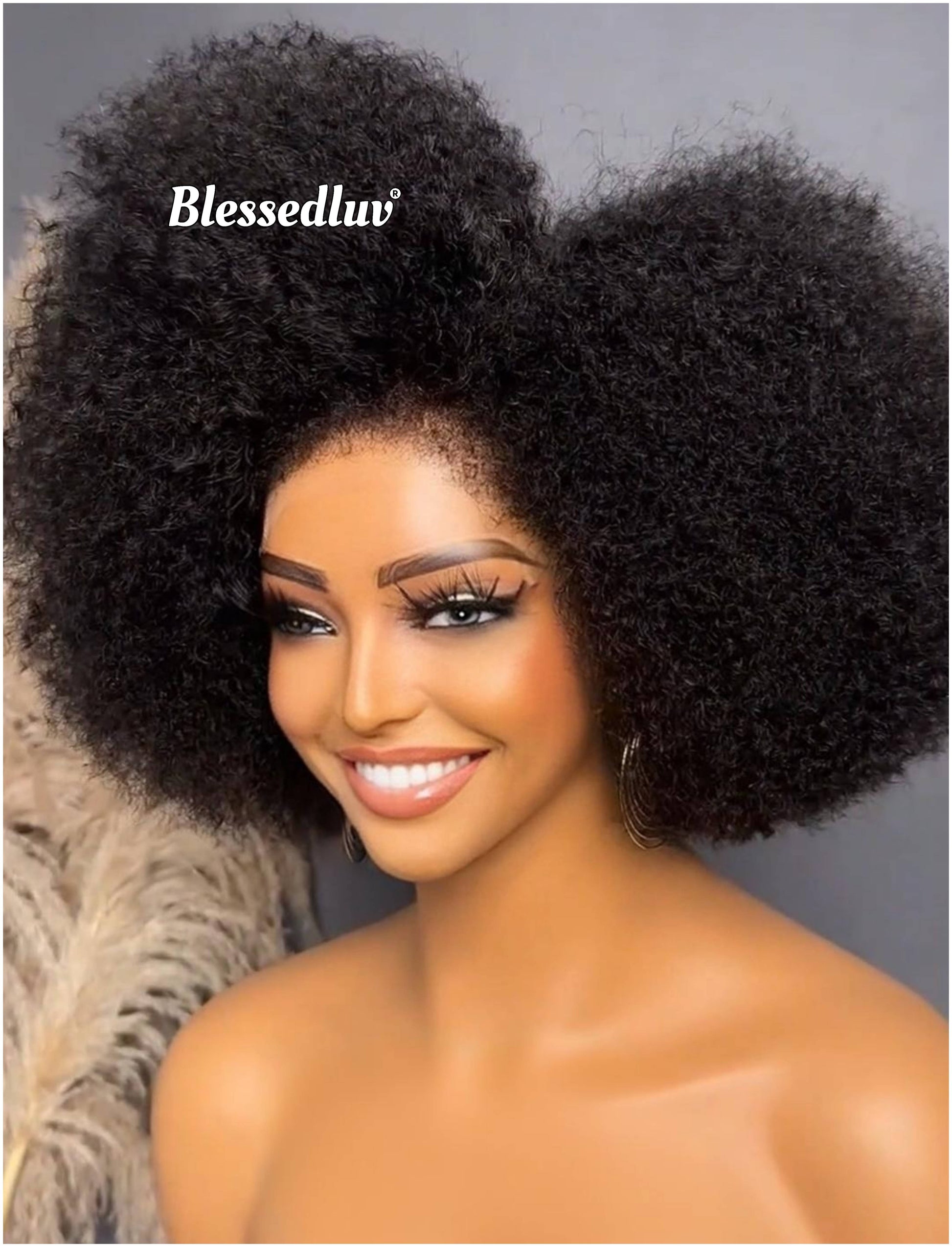 African Queen - 4c Texture Ventilated Kinky Wig-Blessedluv.com-Brazilianweave.com