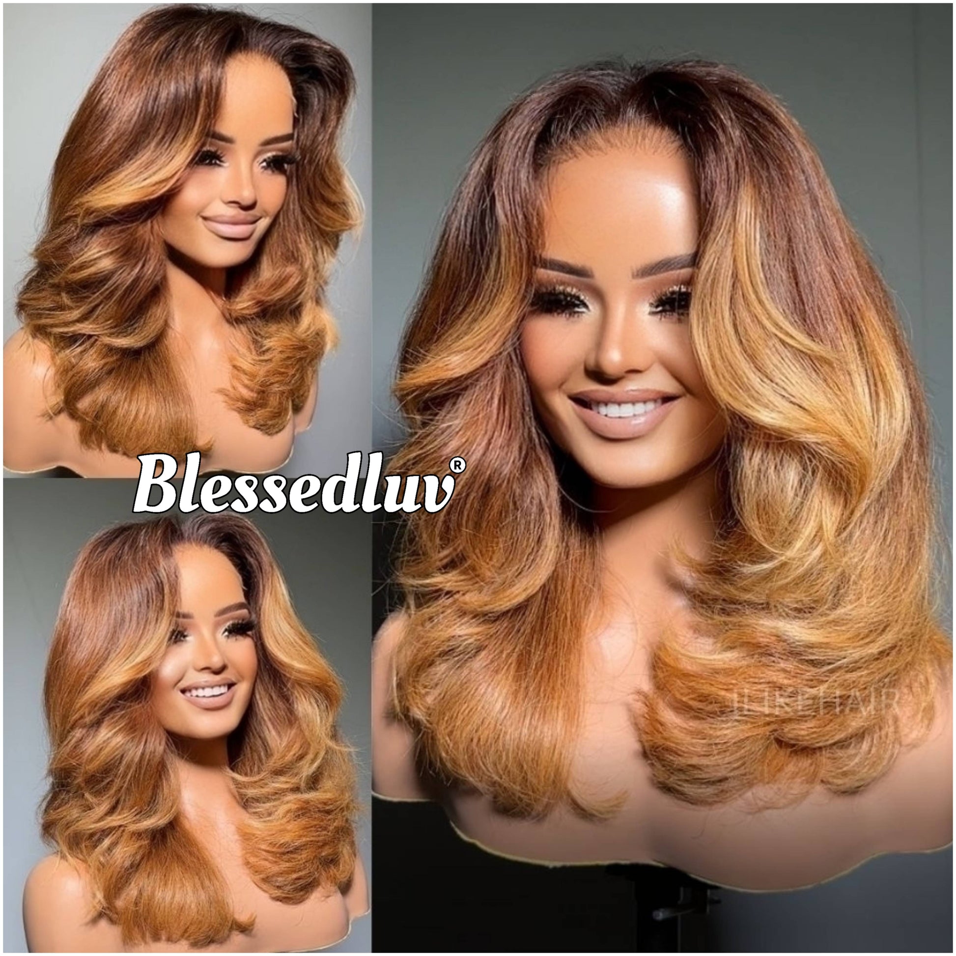 Mariah – Glueless Layered HD 5x5 Closure Lace Wig in Honey, Ready to Wear-Blessedluv.com-Brazilianweave.com