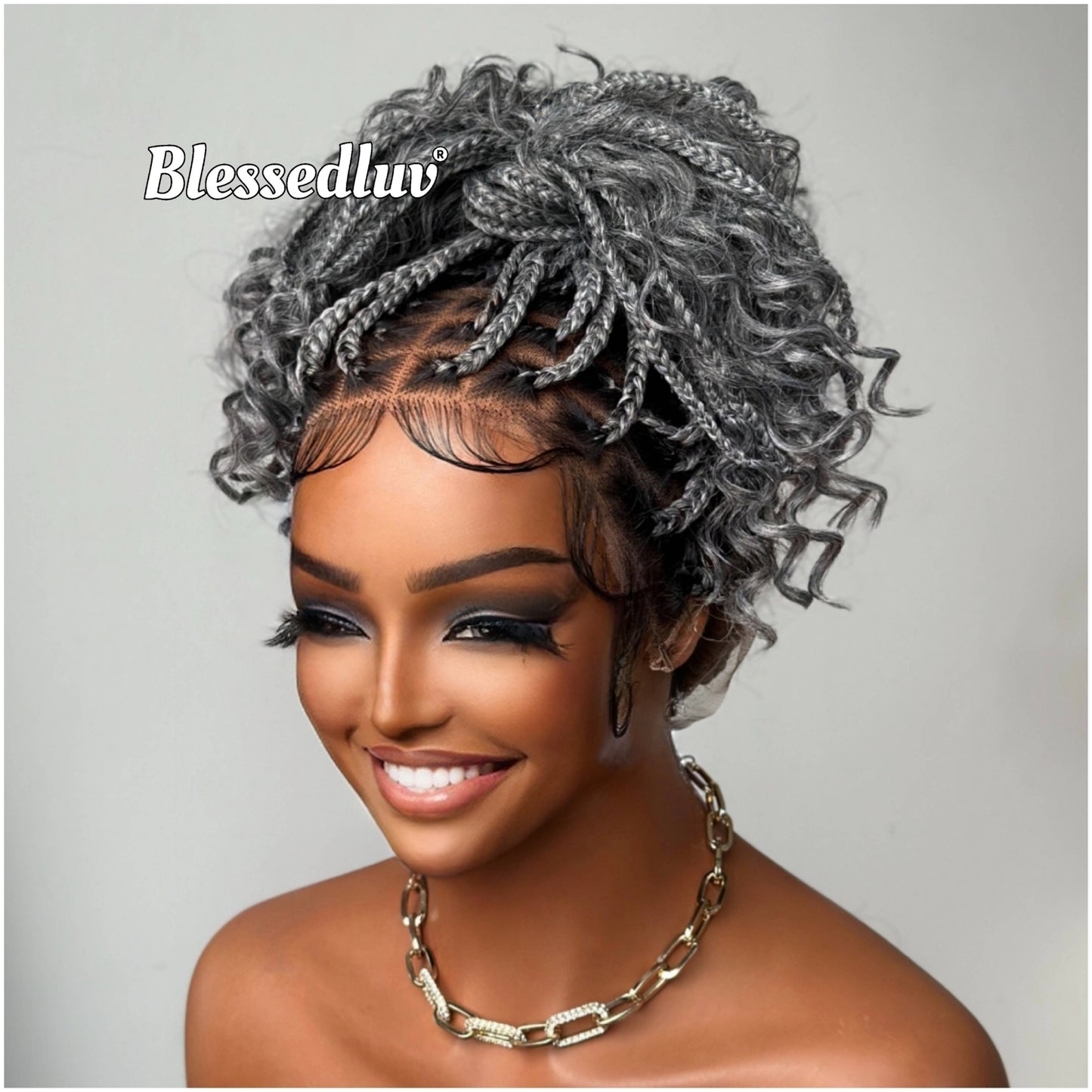 - Salt & Pepper Boho Knotless Braids Full Lace-Wig-Blessedluv.com-Brazilianweave.com