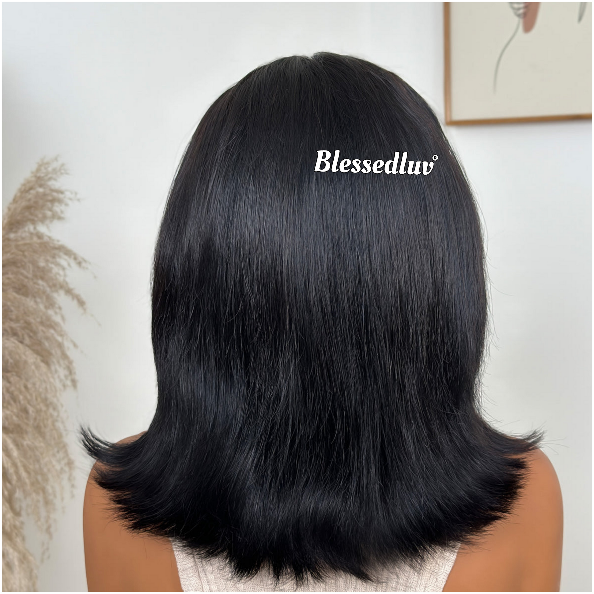 Rachel – Glueless Bangs Layered HD Closure Lace Wig , Ready to Wear-Blessedluv.com-Brazilianweave.com