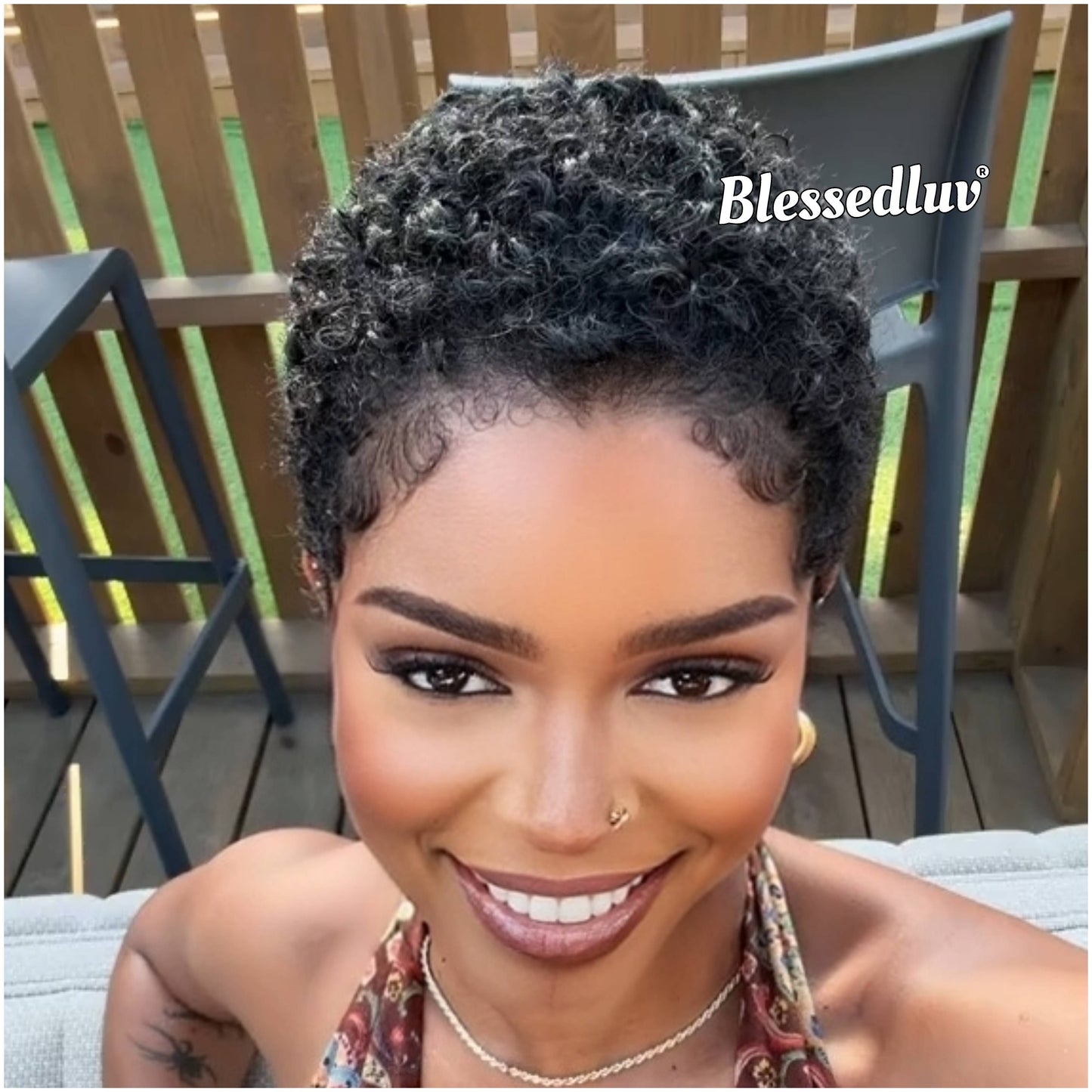 Lella – Pixie Cut Glueless Full Lace Wig, Ready to Wear-Blessedluv.com-Brazilianweave.com