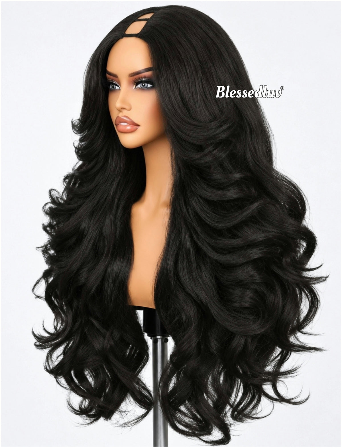 Kayra – Textured V-Part Wig Premium Human Hair Blend Wig
