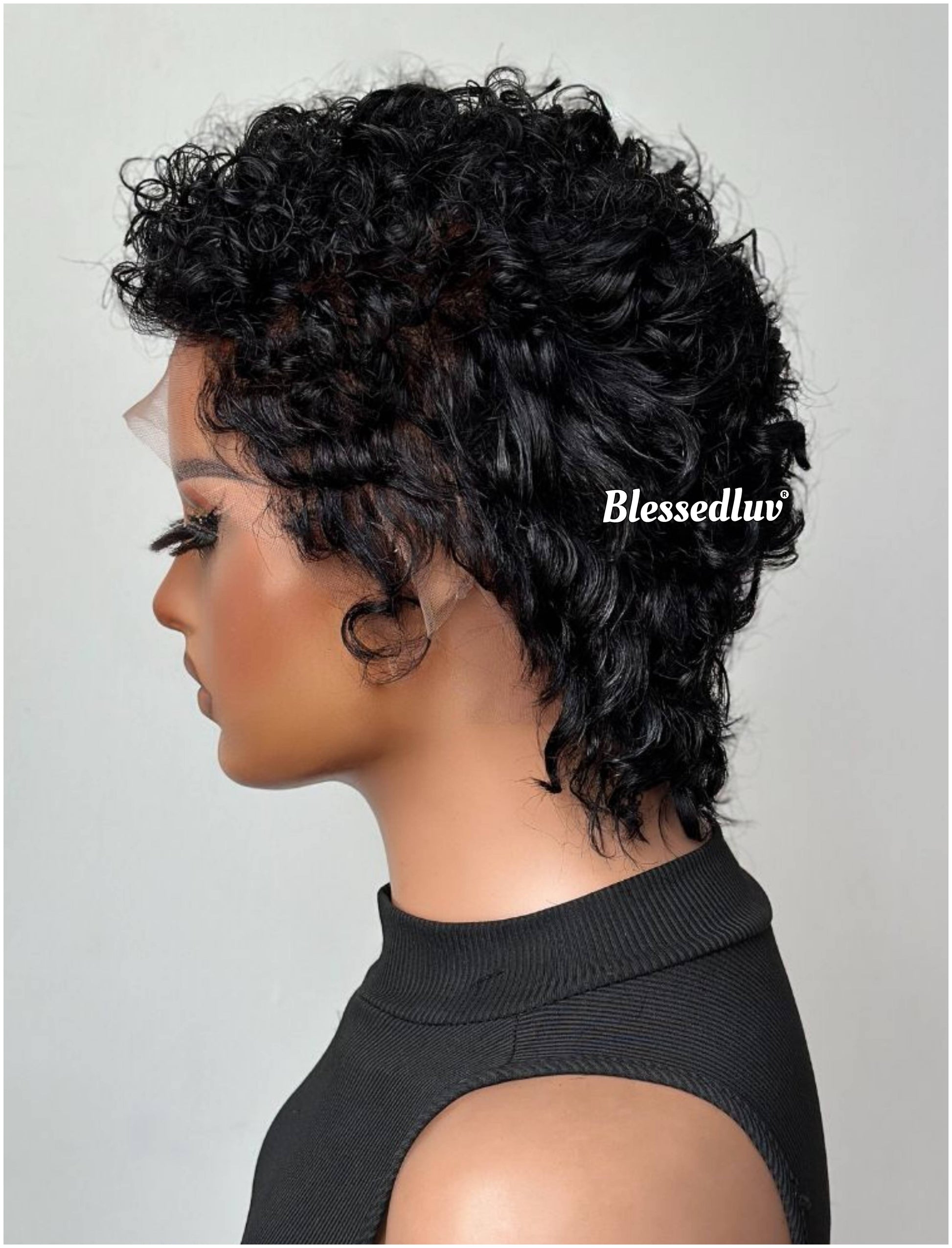 Nina – Curly Pixie Cut Glueless Full Lace Wig, Ready to Wear-Blessedluv.com-Brazilianweave.com