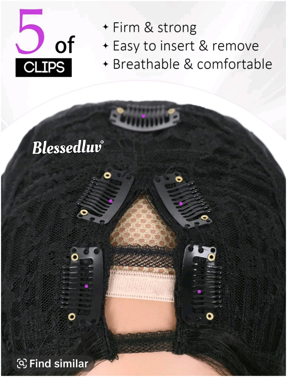 Mari – Textured V-Part Wig Premium Human Hair Blend Wig-Wig-Blessedluv.com-Brazilianweave.com