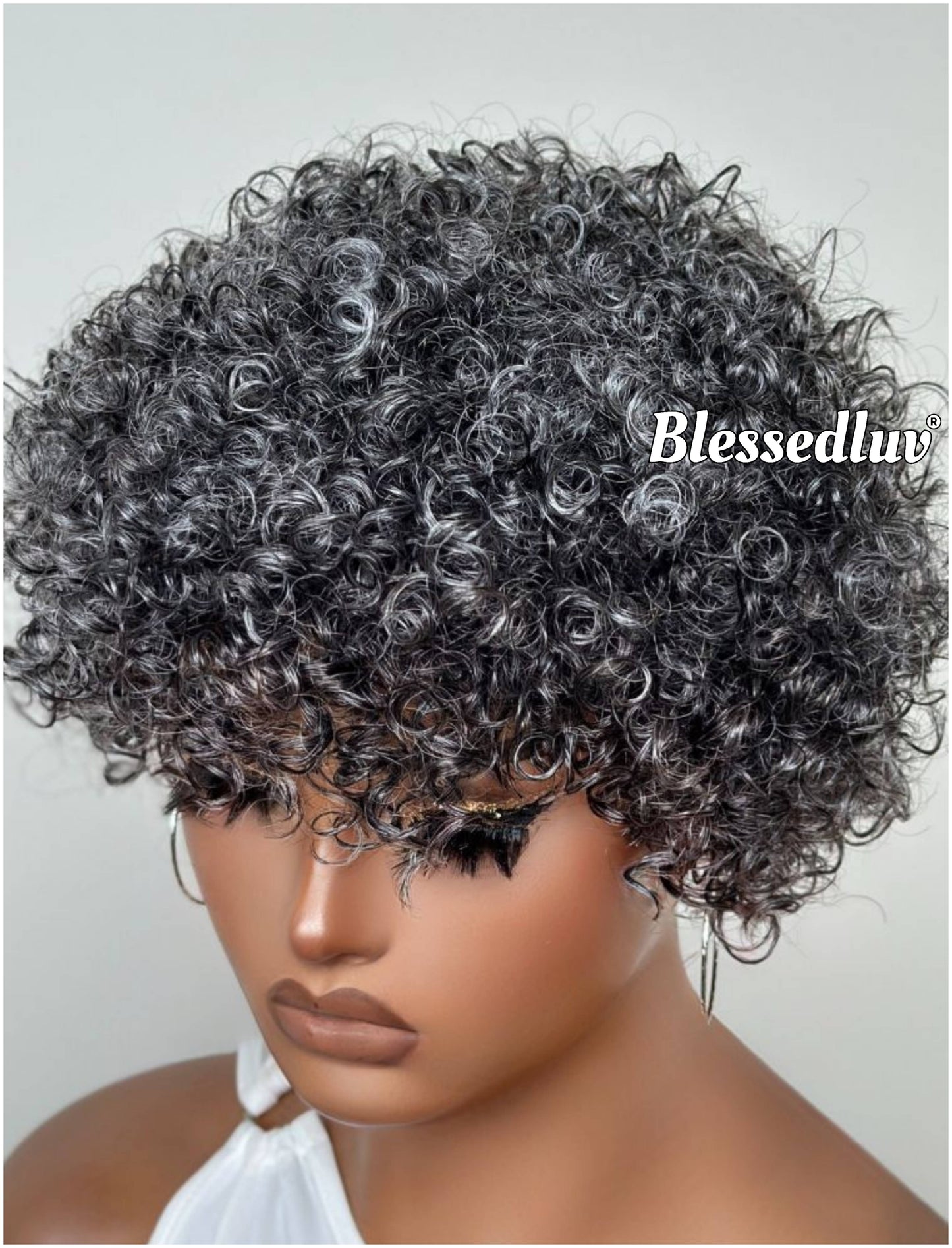 Agnes - Pixie Salt & Pepper Grey Glueless Wig-Blessedluv.com-Brazilianweave.com